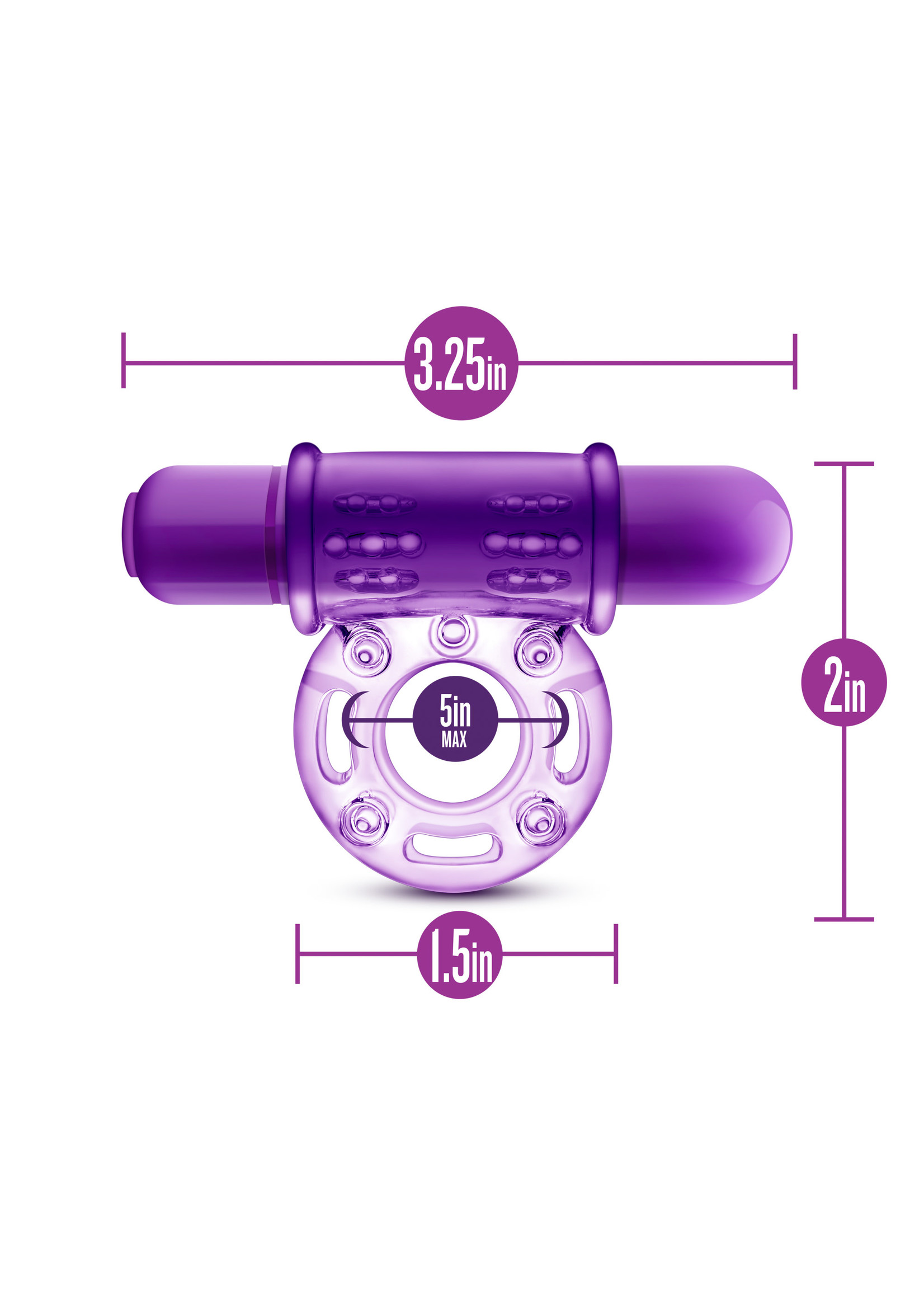 Play With Me Play With Me Vibrating C Ring - Purple