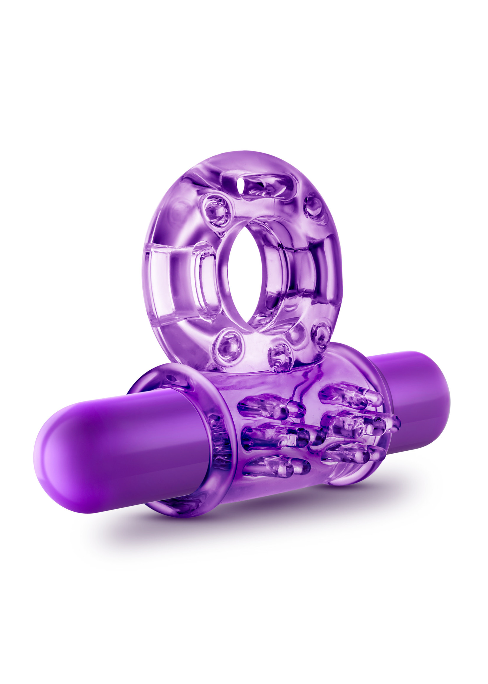 Blush Novelties Play With Me Vibrating C Ring Purp