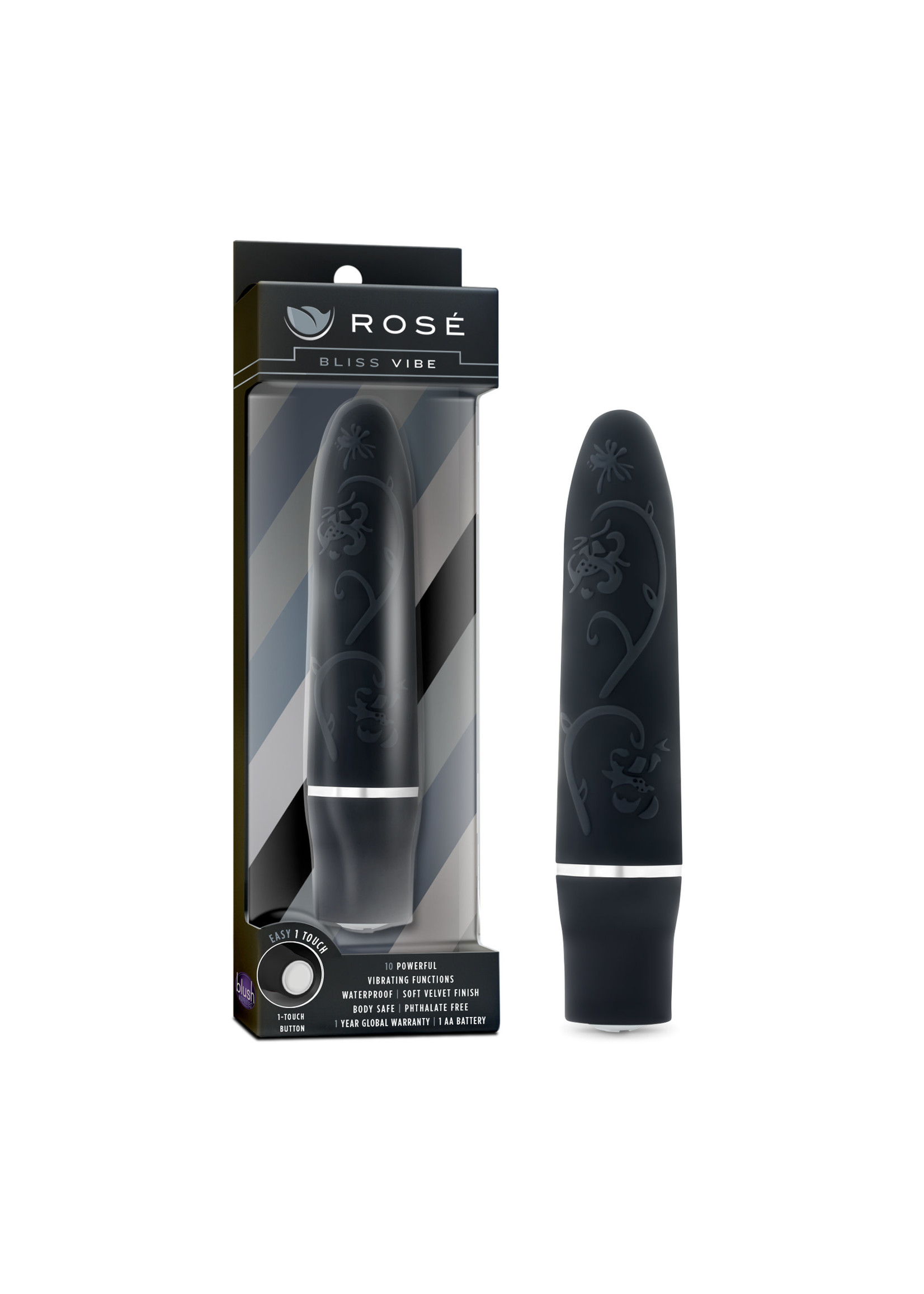 Blush Novelties Rose - Bliss Vibe - Black