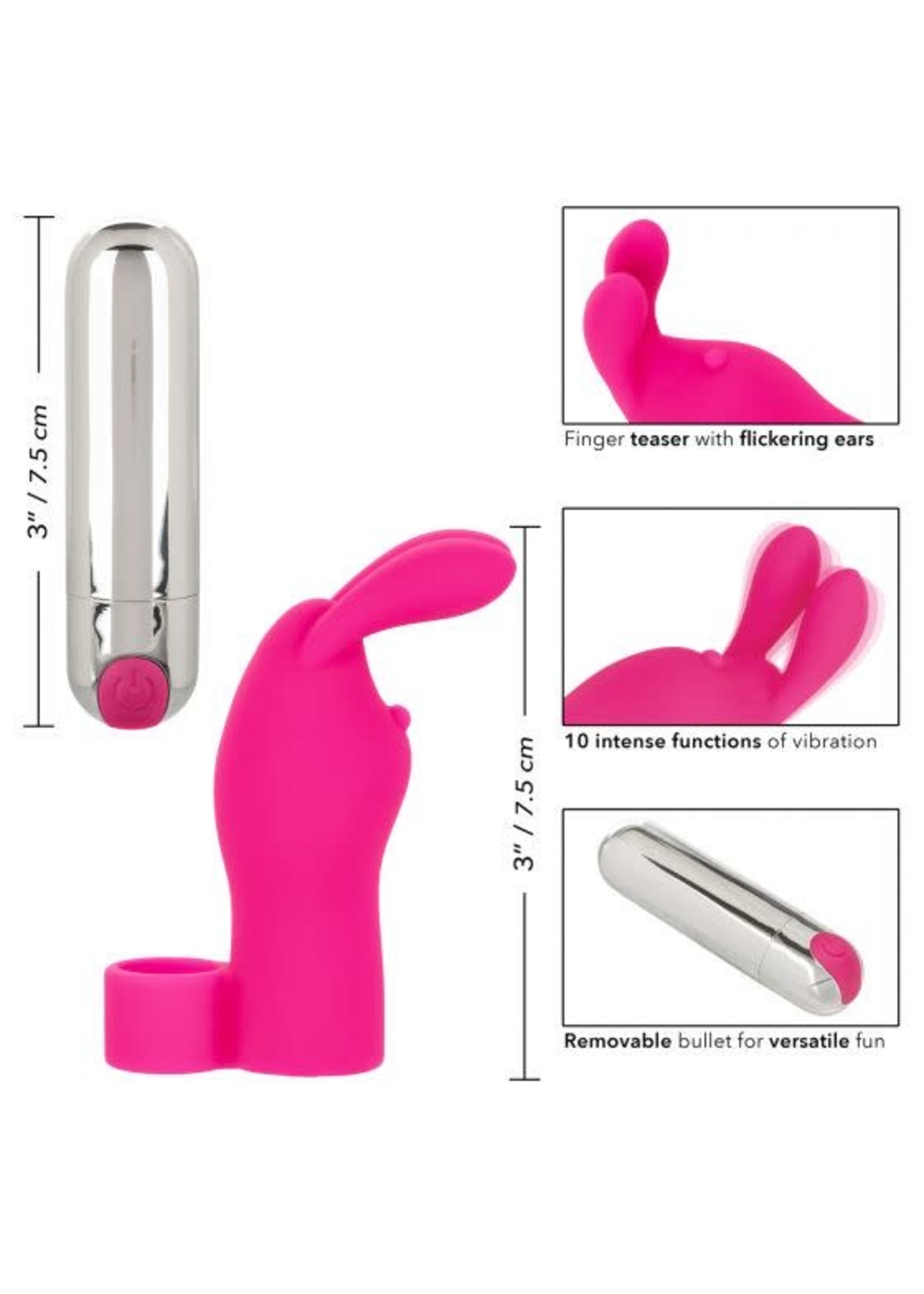 Cal Exotic Novelties Intimate Play Rechargeable Finger Bunny