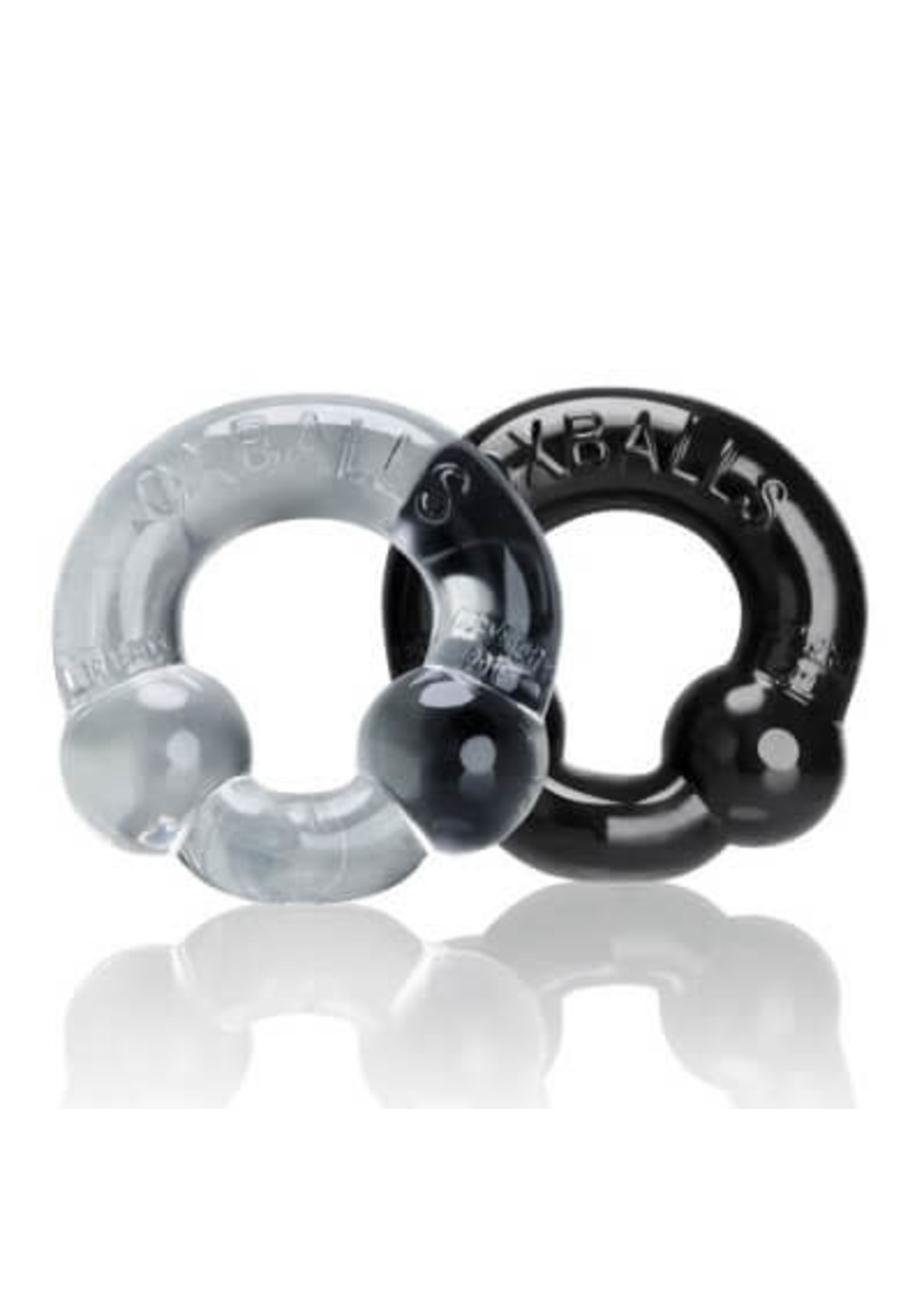 Oxballs Ultraballs 2-Pack Cockring Clr/Blk
