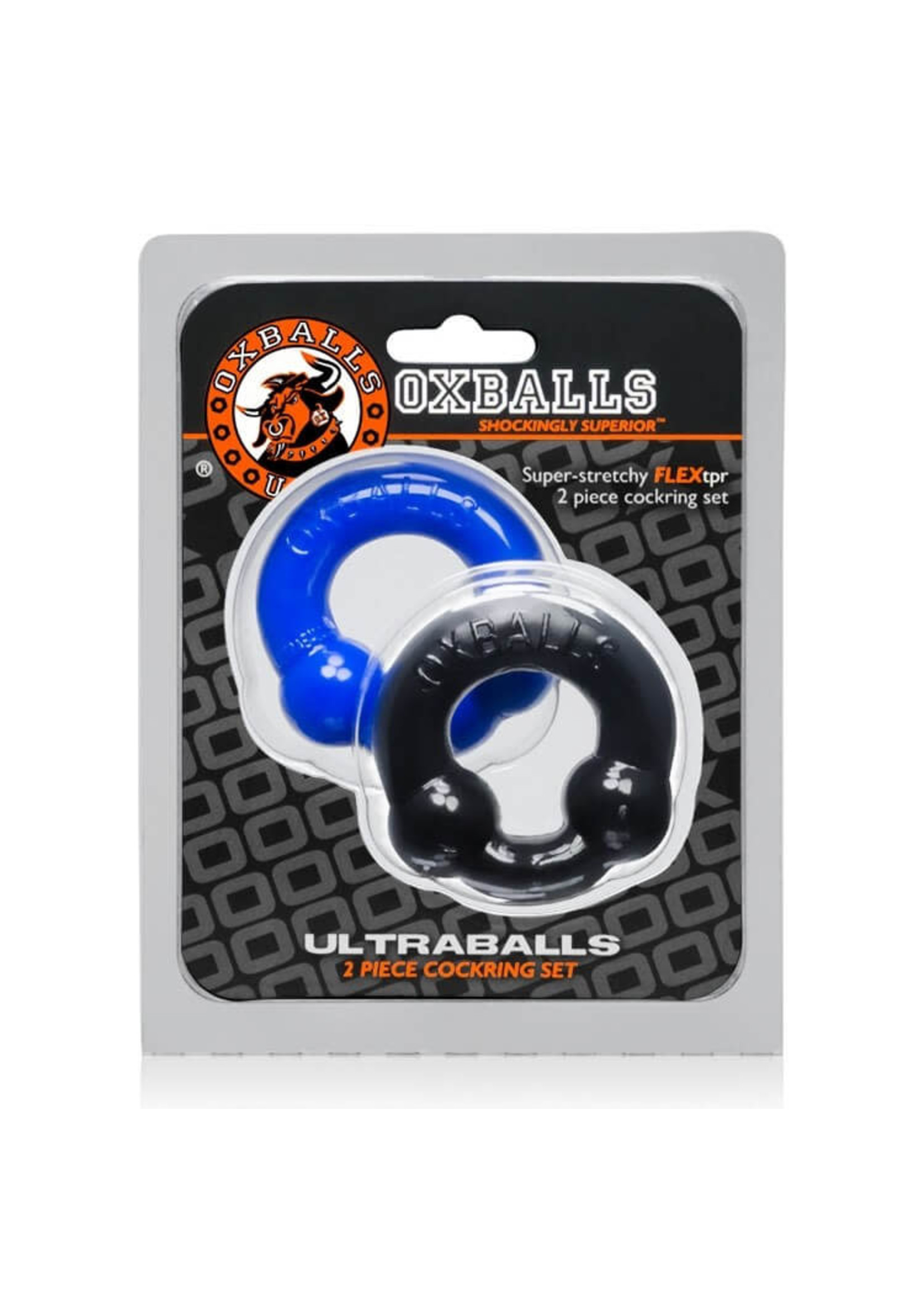 Oxballs Ultraballs C-ring 2 pack Black & Blue