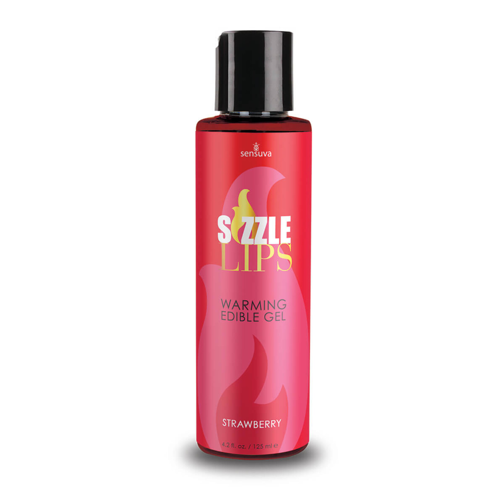 Sensuva Sizzle Lips Strawberry Warming Gel 4.2 oz.