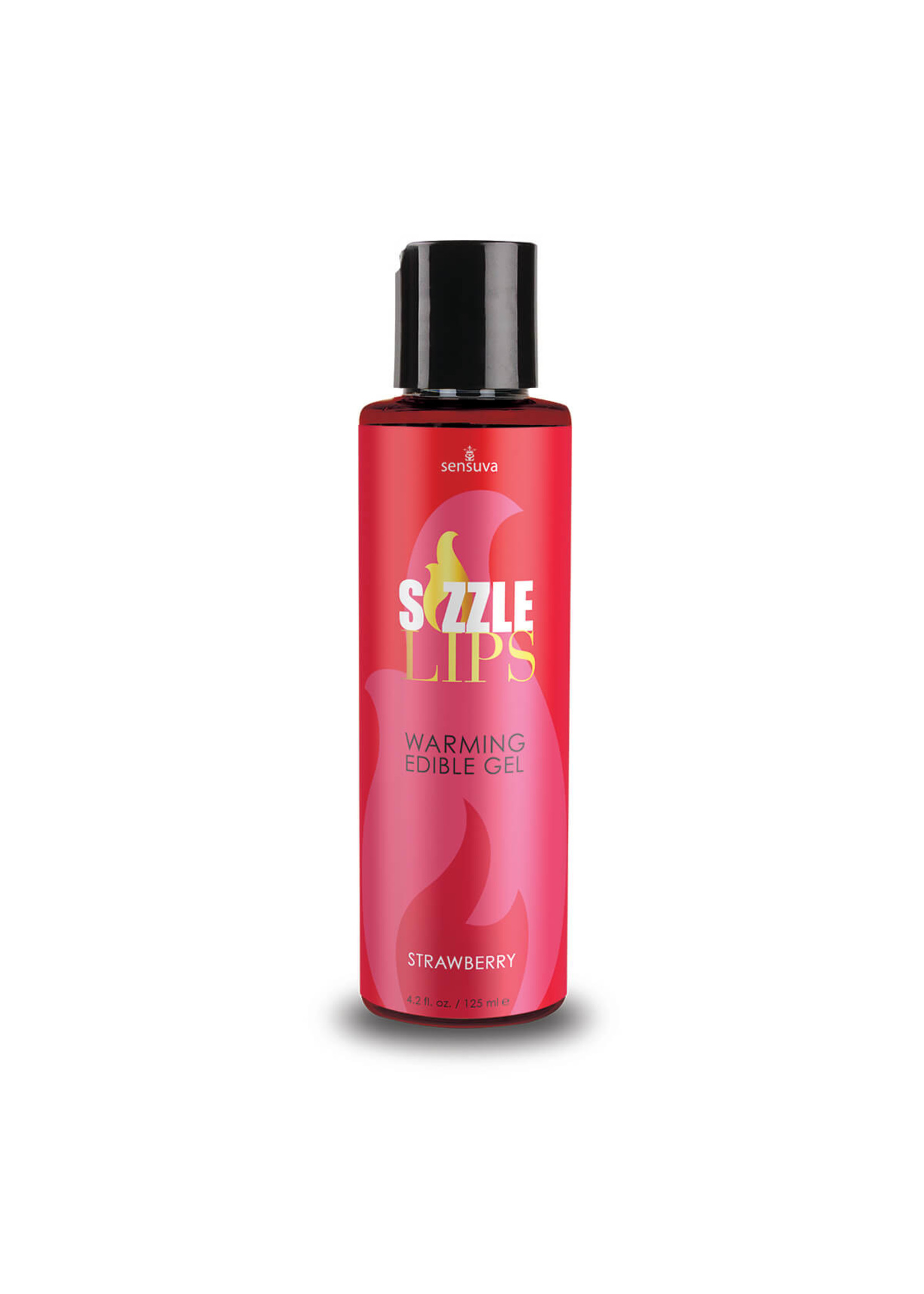Sensuva Sizzle Lips Strawberry Warming Gel 4.2 oz.