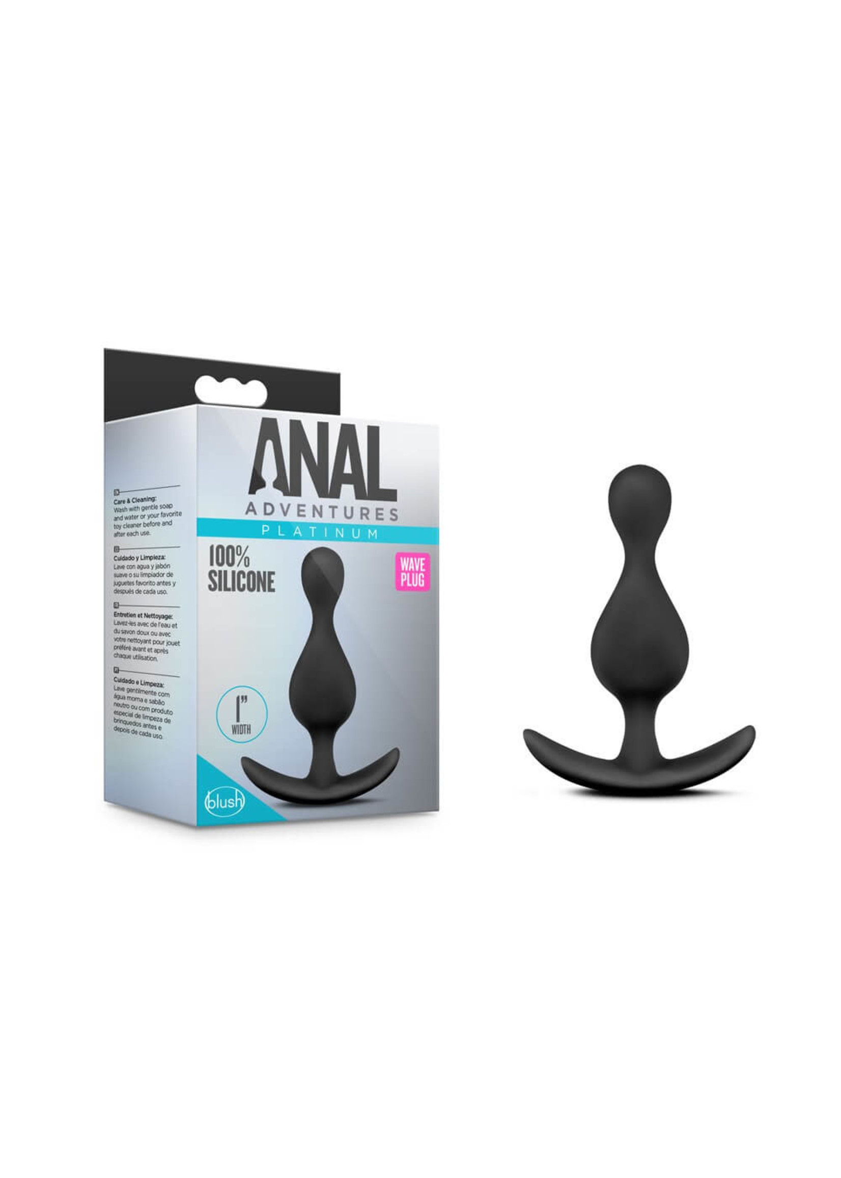 Blush Novelties Anal Adventures Wave Plug 1" Black