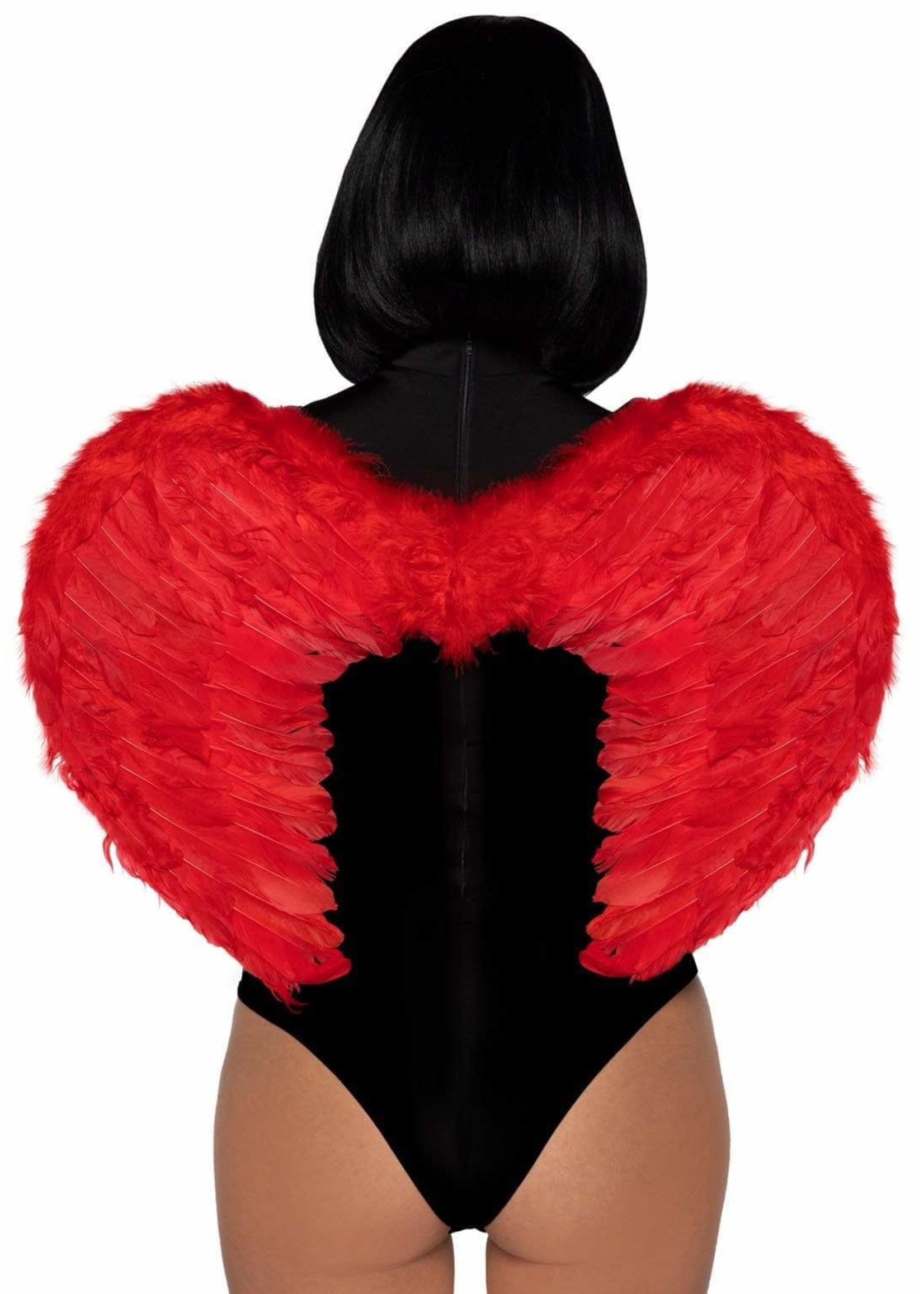 Leg Avenue Maribou Trimmed Feather Wings - Red