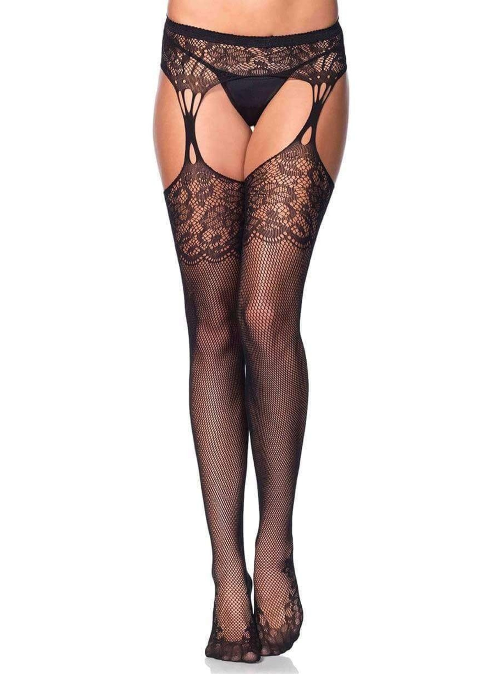 Leg Avenue Iris Fishnet with Garter