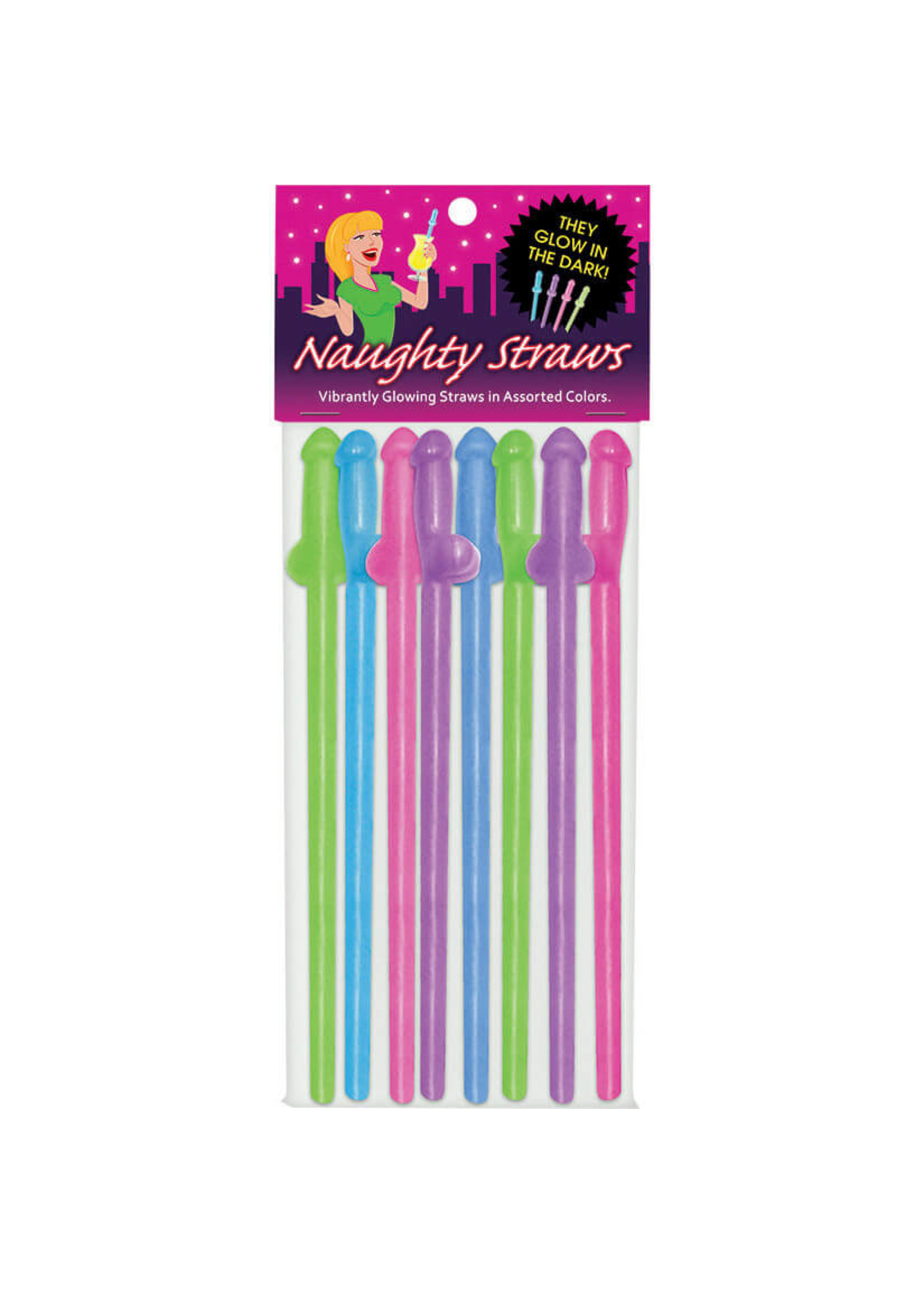 Naughty Glow Straws 8pk