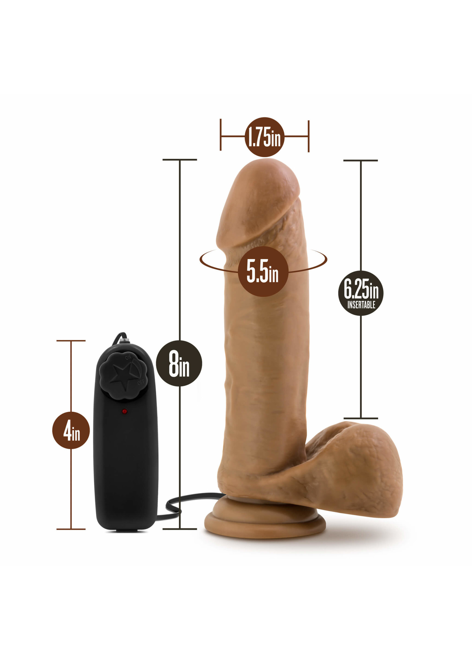 Coverboy Loverboy - Soccer Champ - Vibrating 8 Inch Realistic Dildo