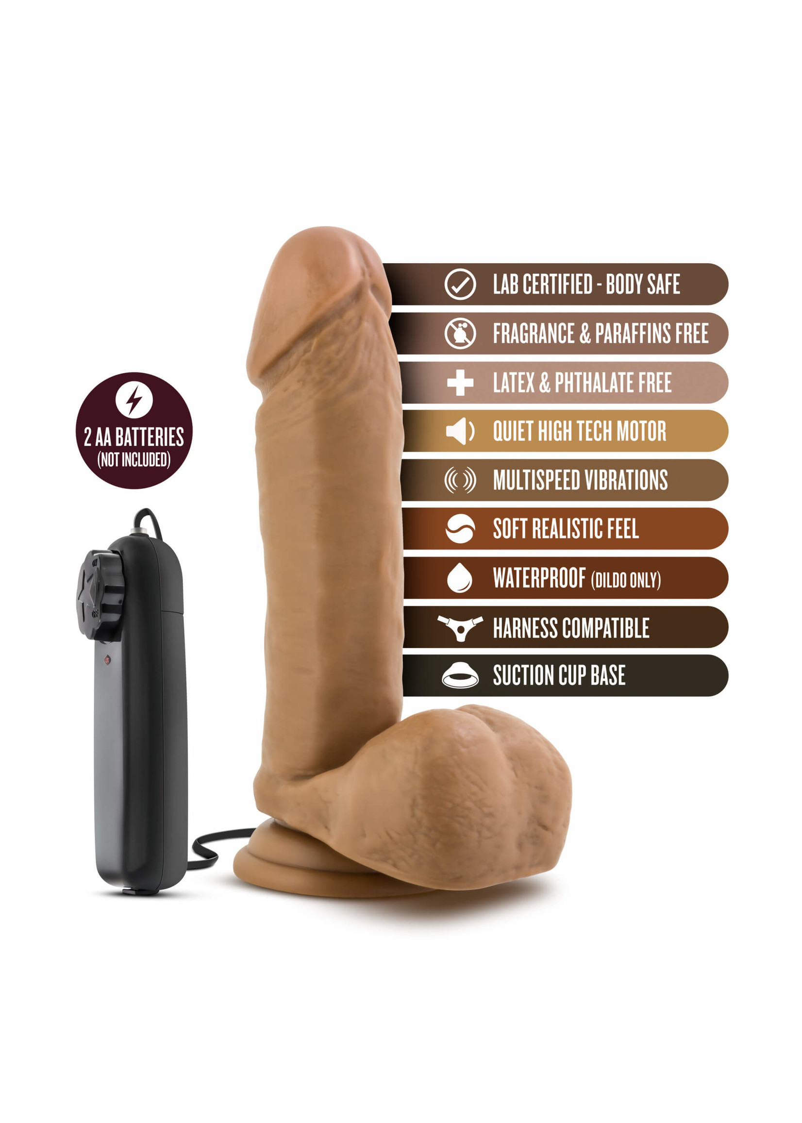Coverboy Loverboy - Soccer Champ - Vibrating 8 Inch Realistic Dildo