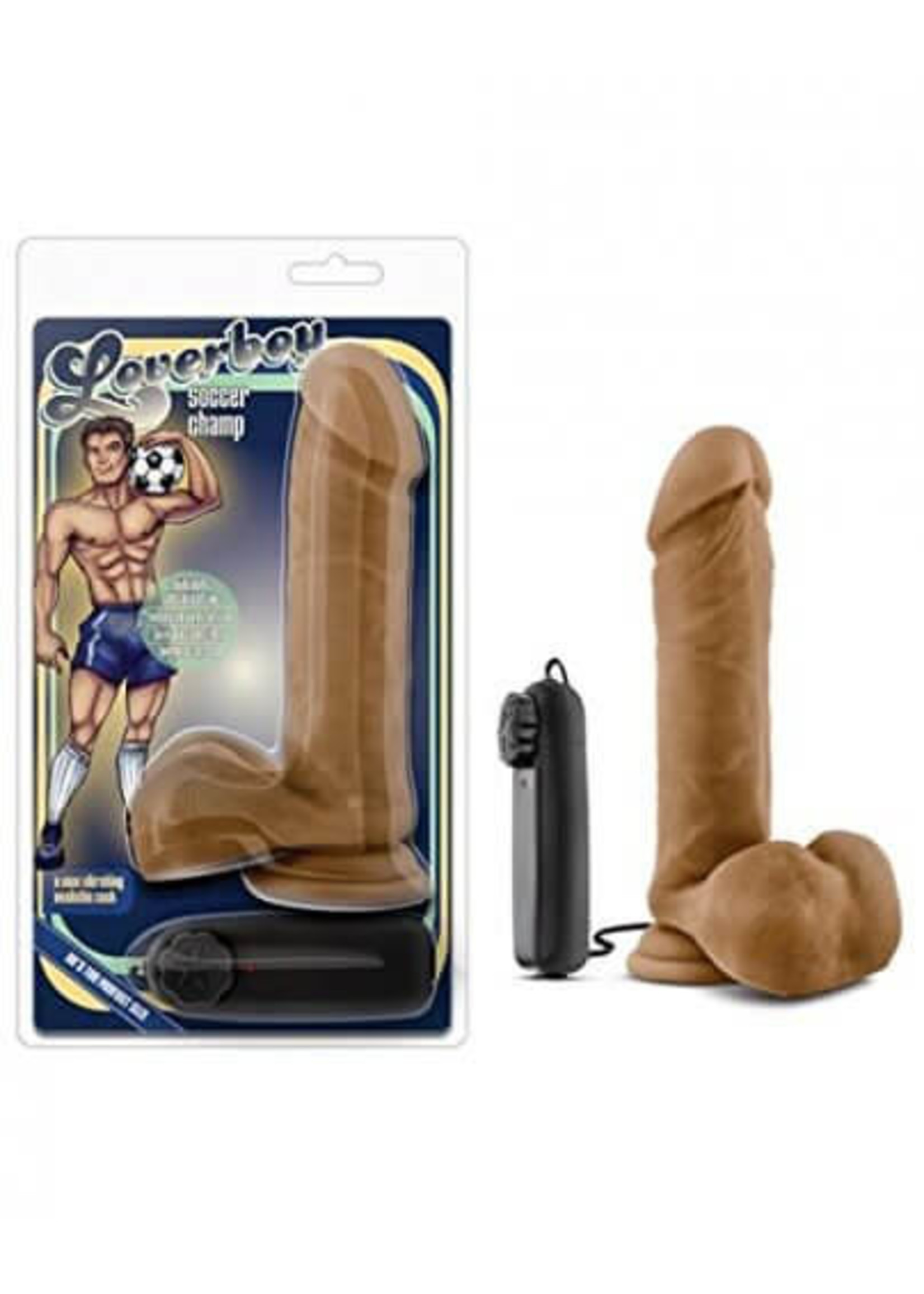 Coverboy Loverboy - Soccer Champ - Vibrating 8 Inch Realistic Dildo