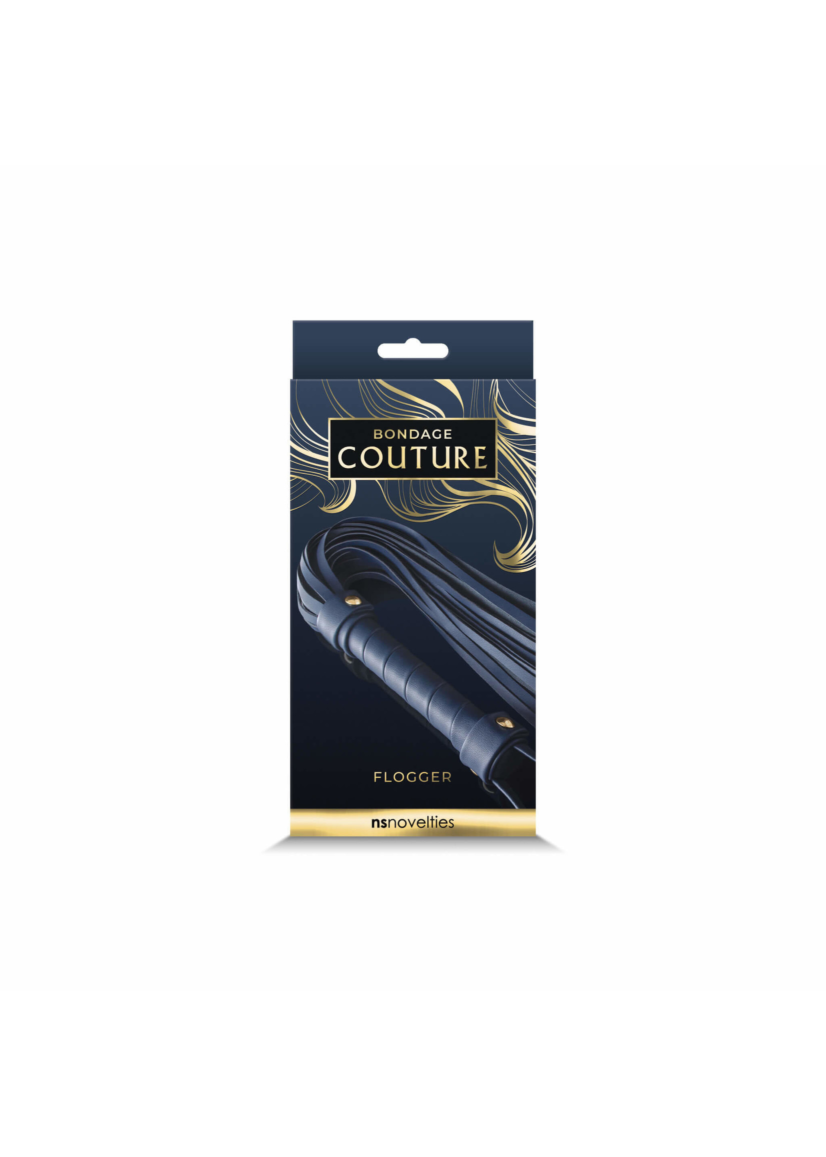 NS Novelties Bondage Couture Flogger-Navy