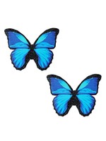 NEVA NUDE Blue Black Glitter Butterfly Nipple Pasties