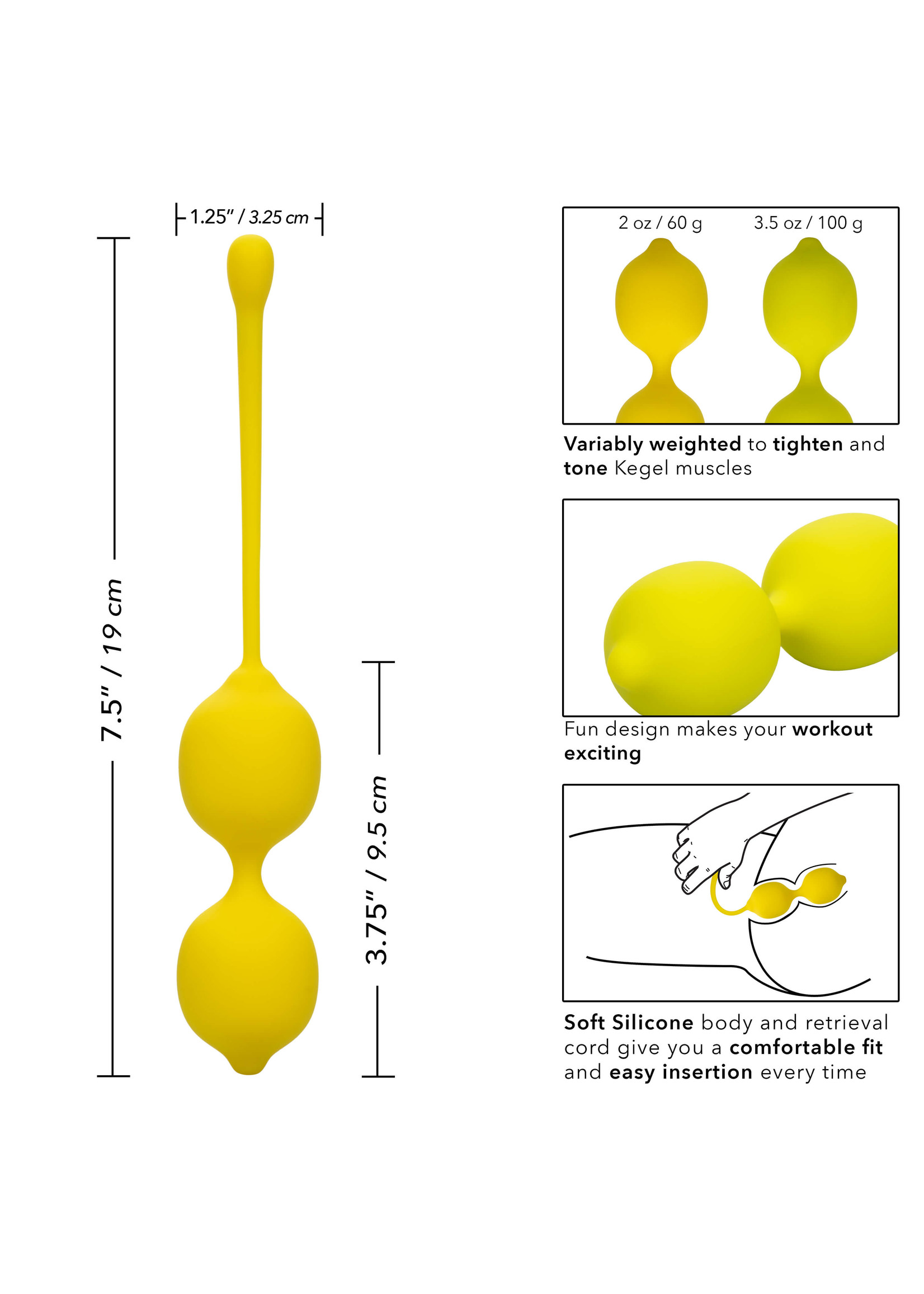 Kegel Training Set Lemon