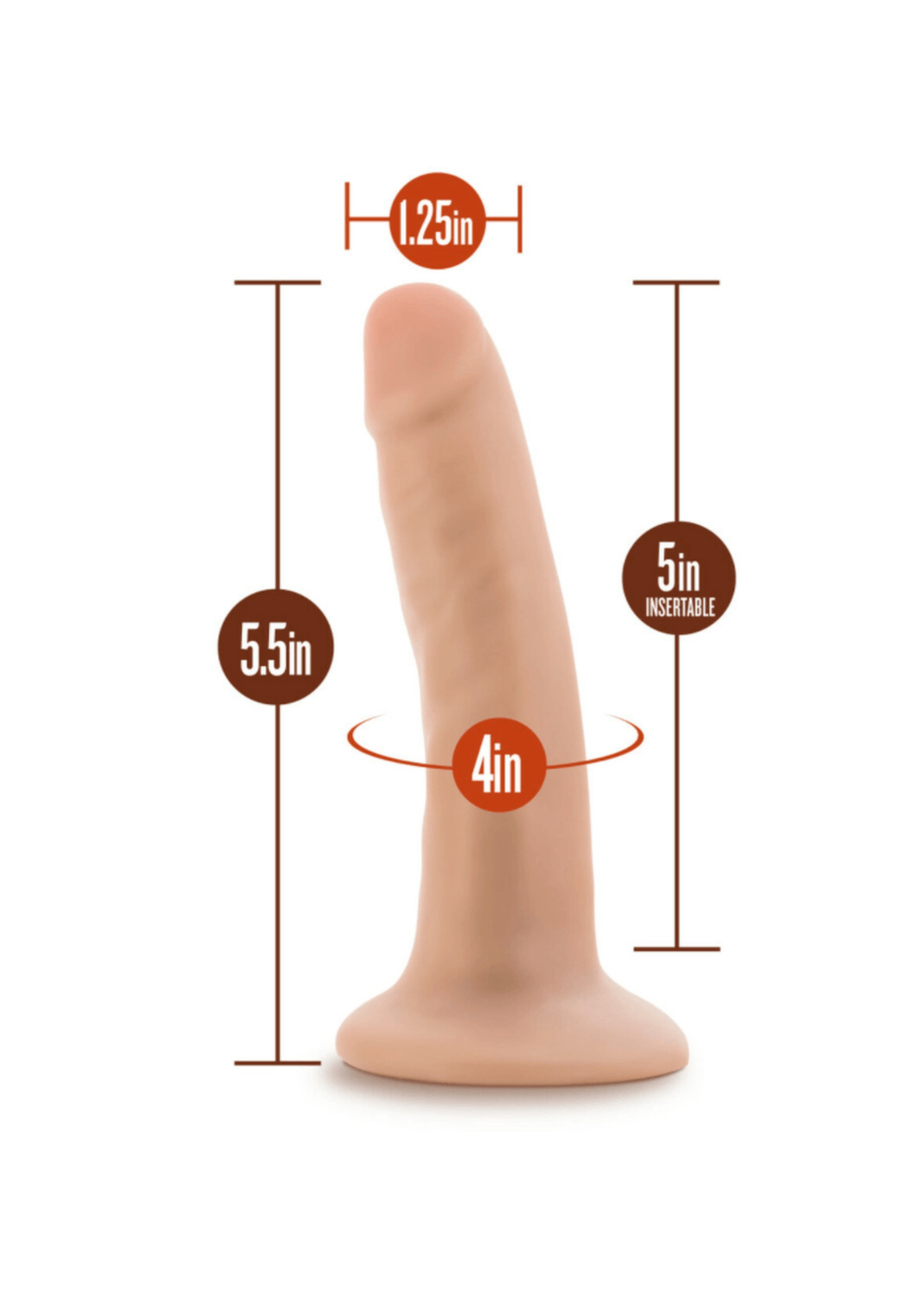 Dr. Skin Dr. Skin Silicone - Dr. Lucas - 5 Inch Dong with Suction Cup - Vanilla