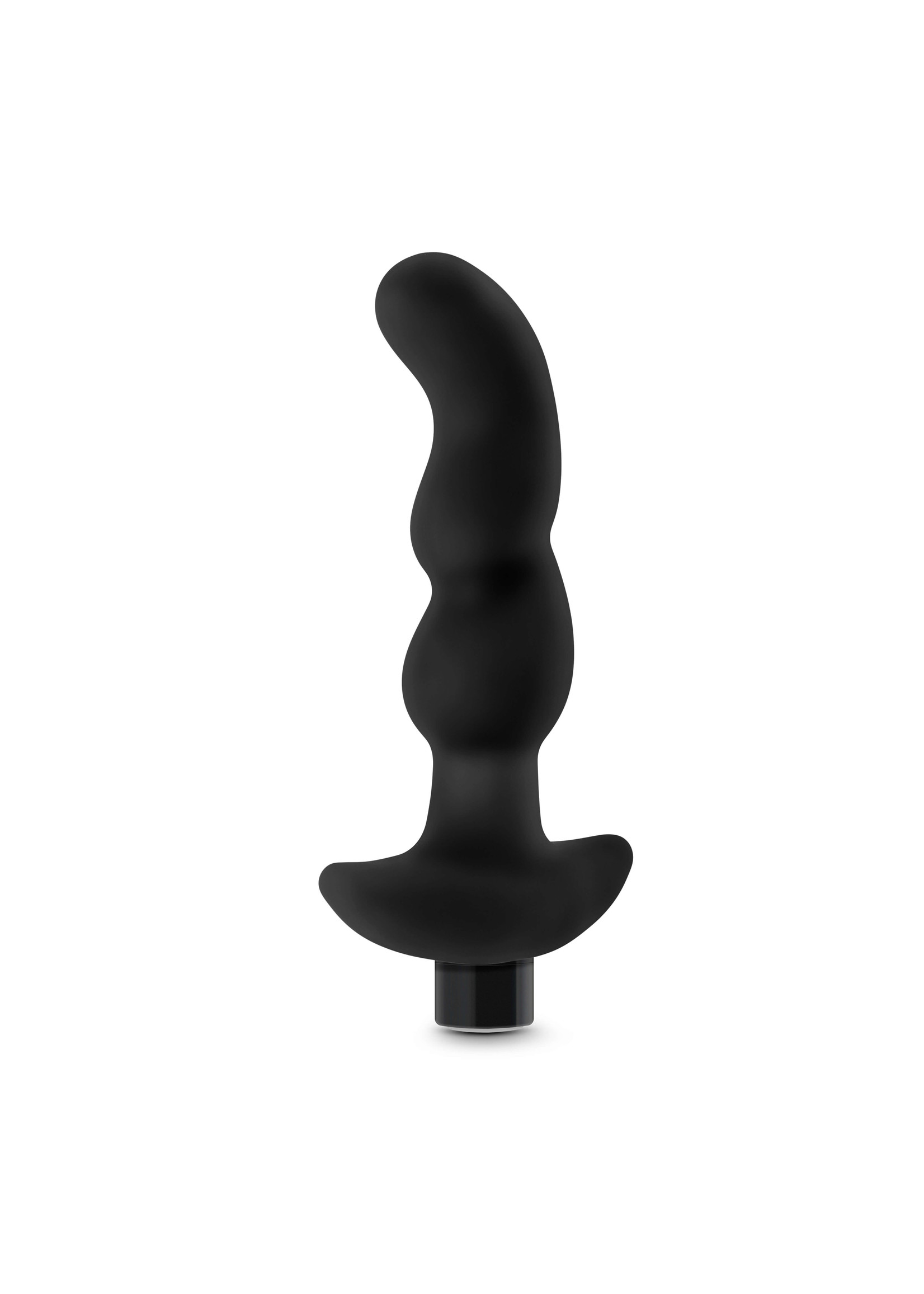 Anal Adventures Platinum Silicone Vibrating Prostate Massager 03 - Black