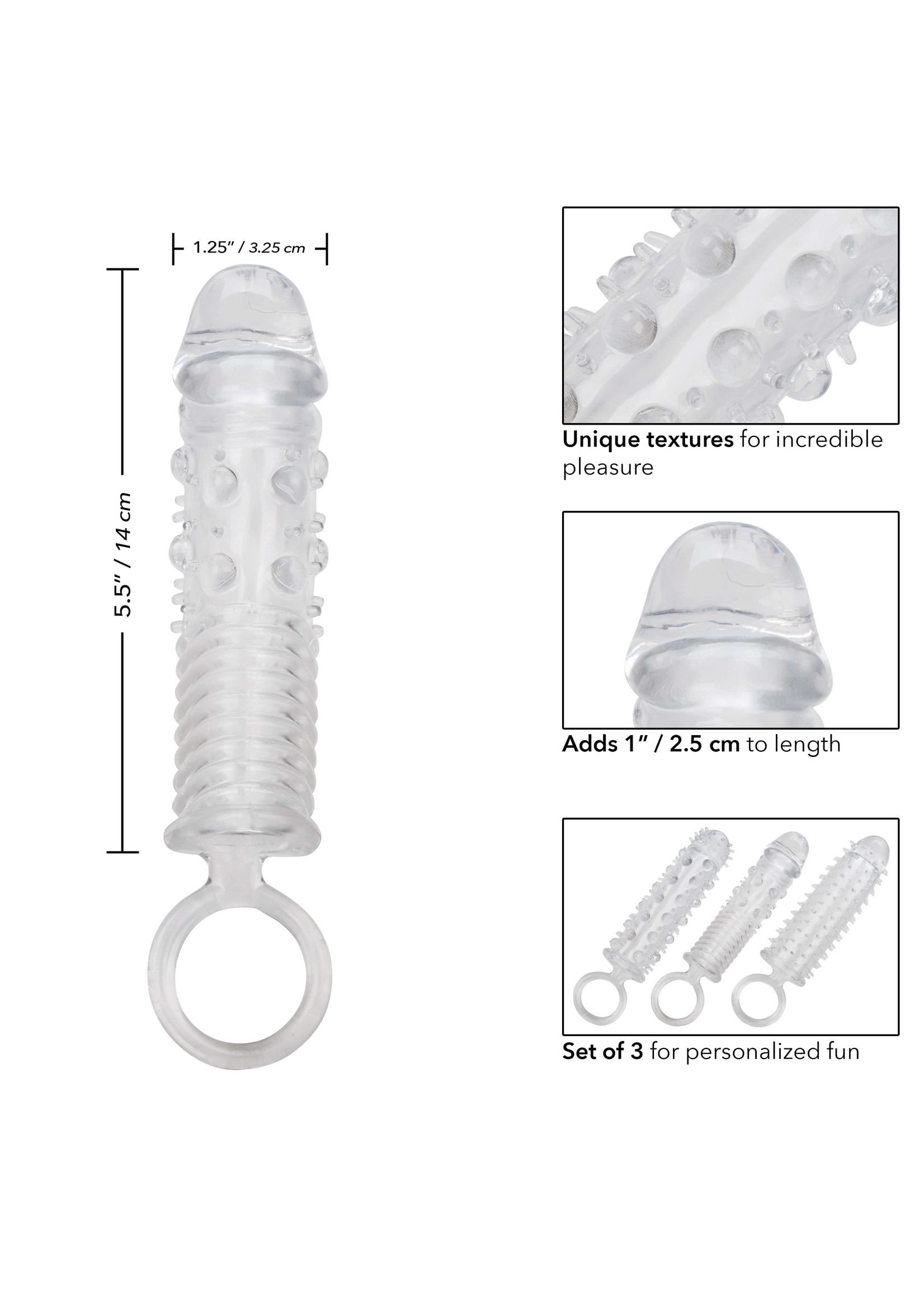 Cal Exotic Novelties Textured Extension Set