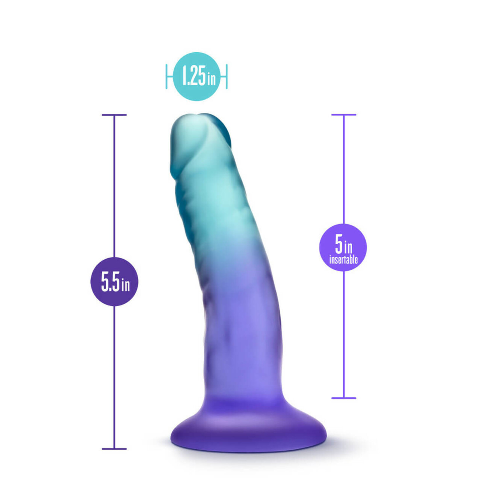 Blush B Yours - Morning Dew - 5 Inch Dildo - Sapphire