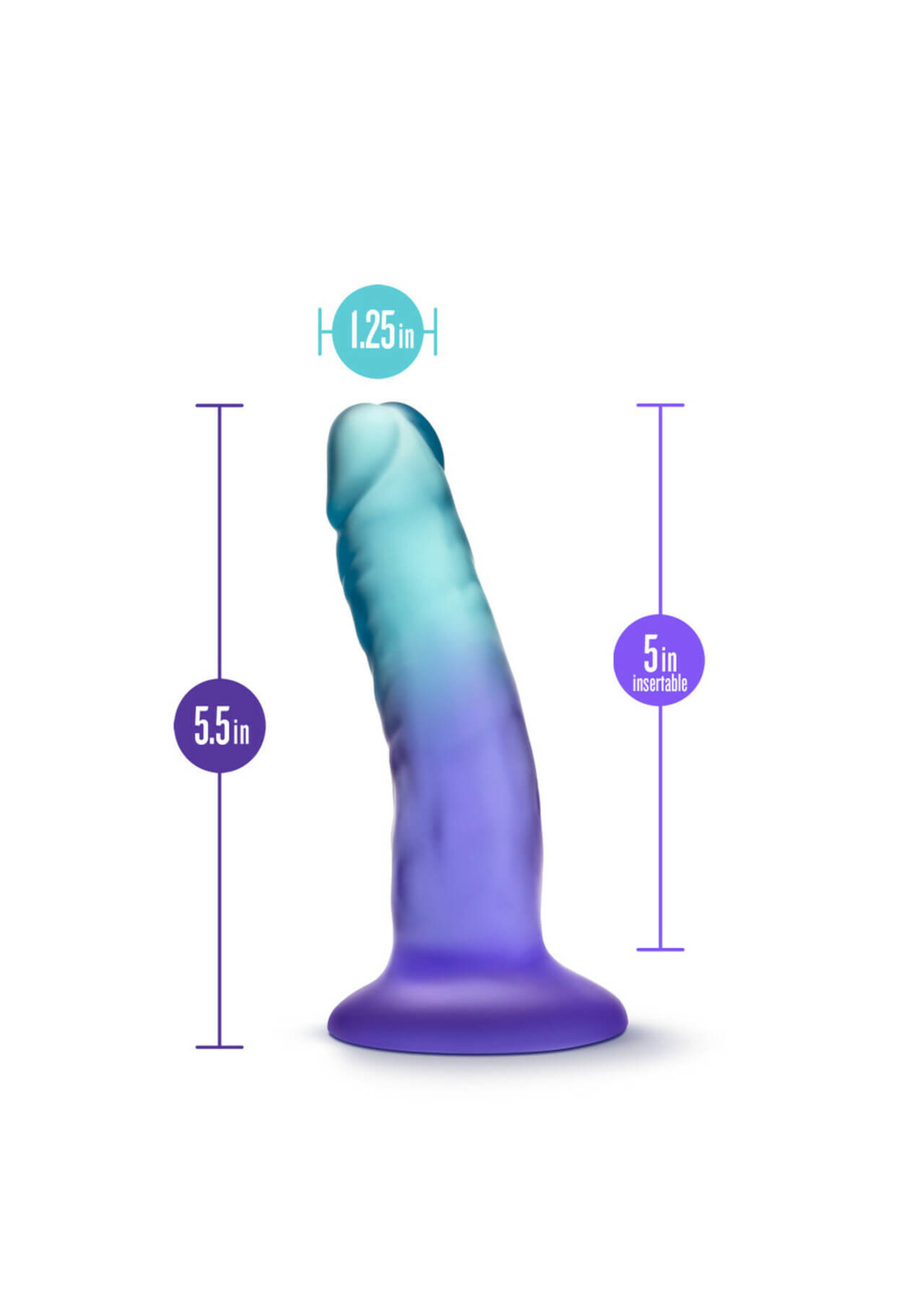 Blush B Yours - Morning Dew - 5 Inch Dildo - Sapphire