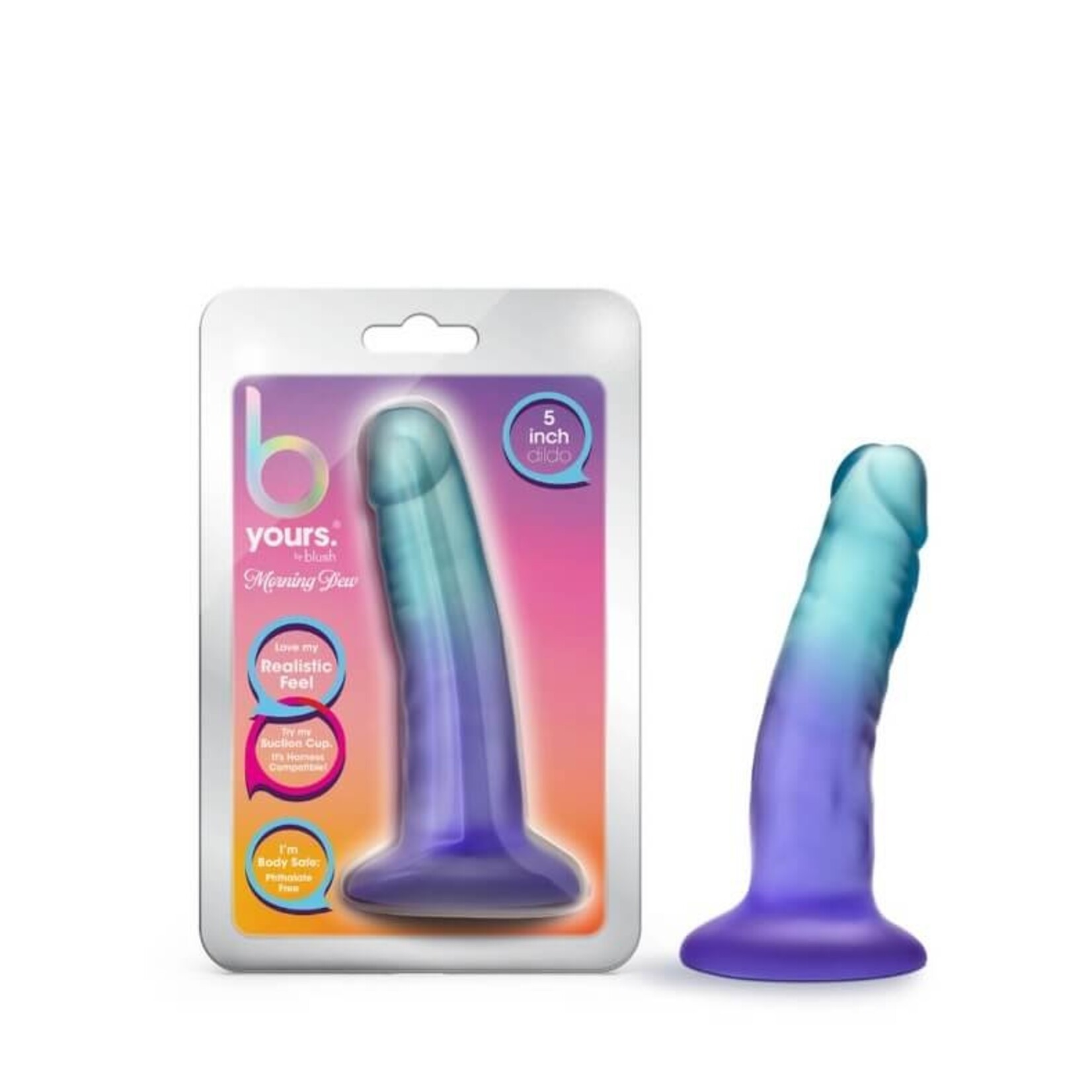 Blush B Yours - Morning Dew - 5 Inch Dildo - Sapphire