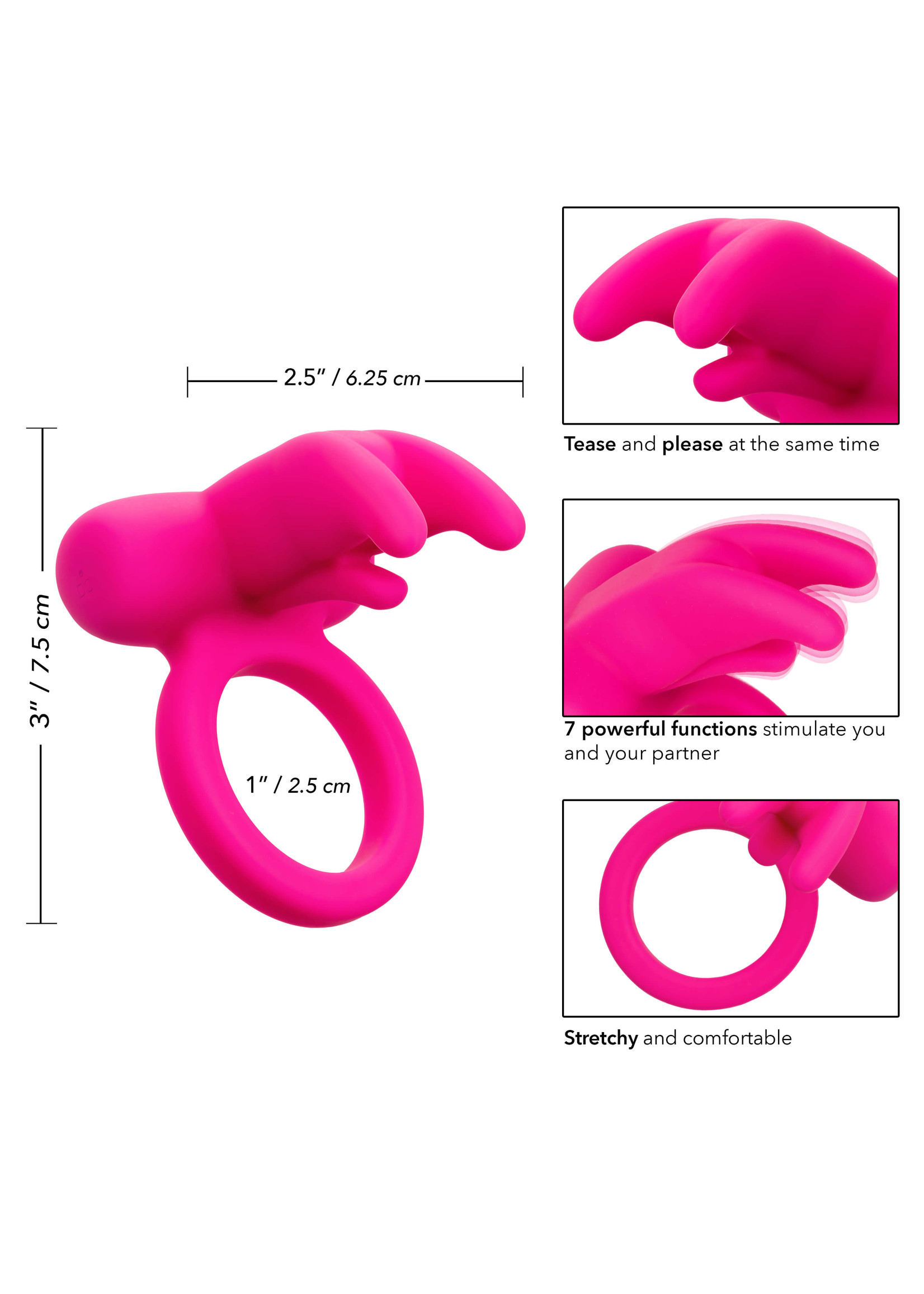 Cal Exotic Novelties Silicone Rechargeable Triple Clit Flicker