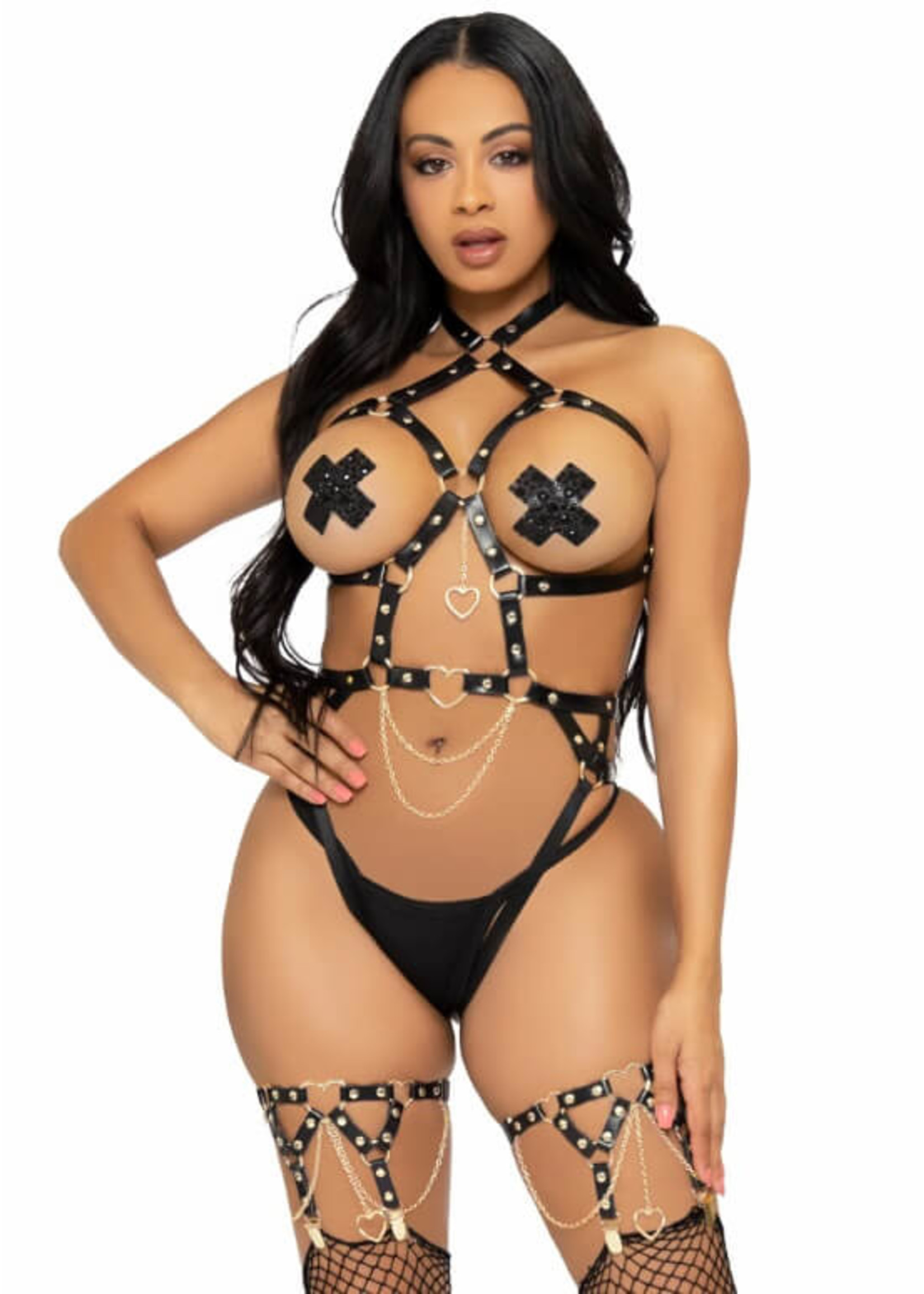 Leg Avenue Chained And Charmed Teddy Harness