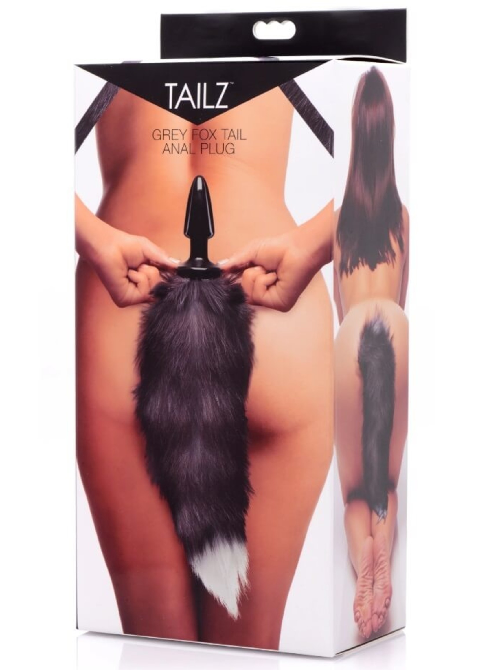 XR Brands Grey Fox Tail Anal Plug