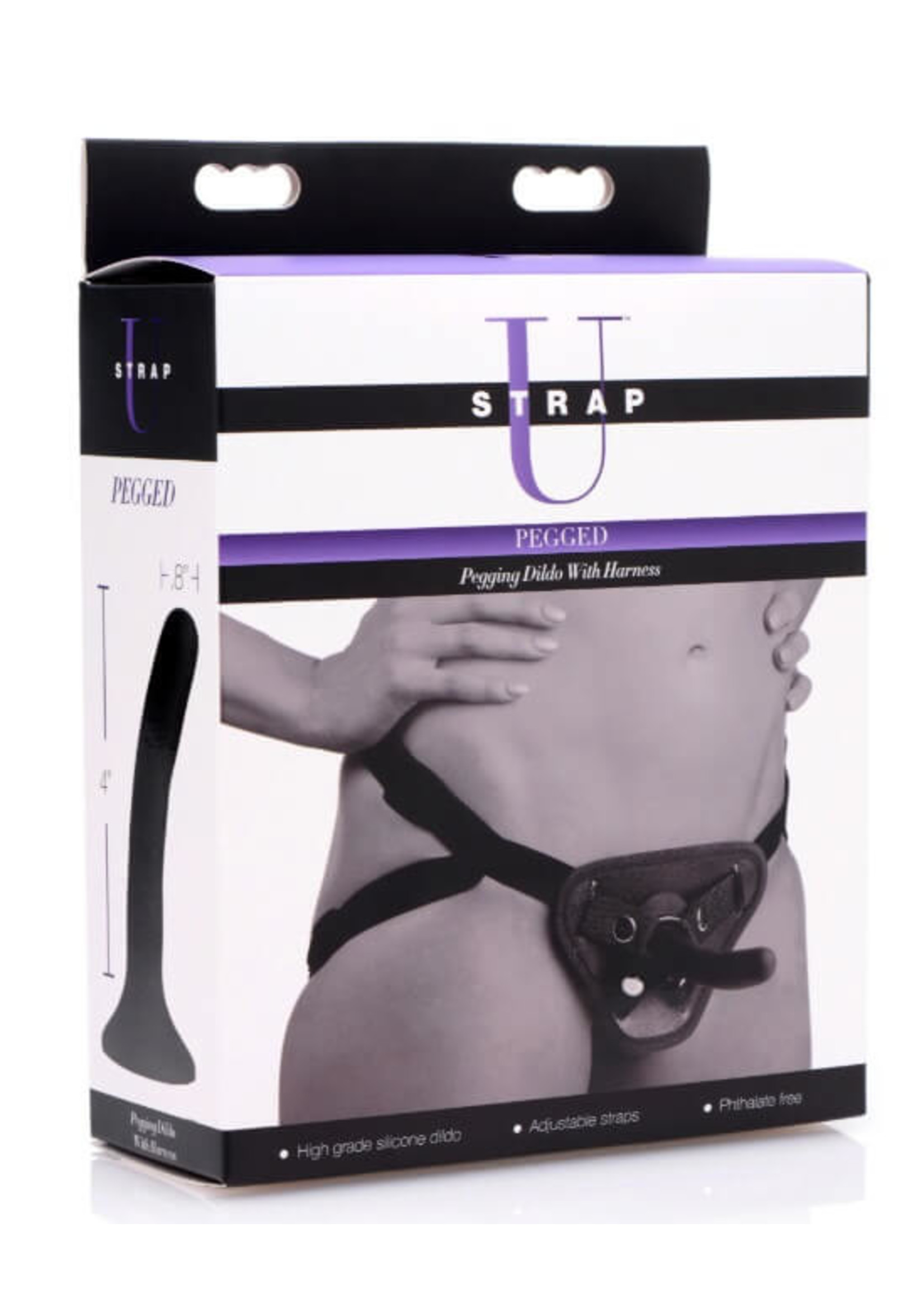 XR Brands Pegged - Pegging Dildo With Harness