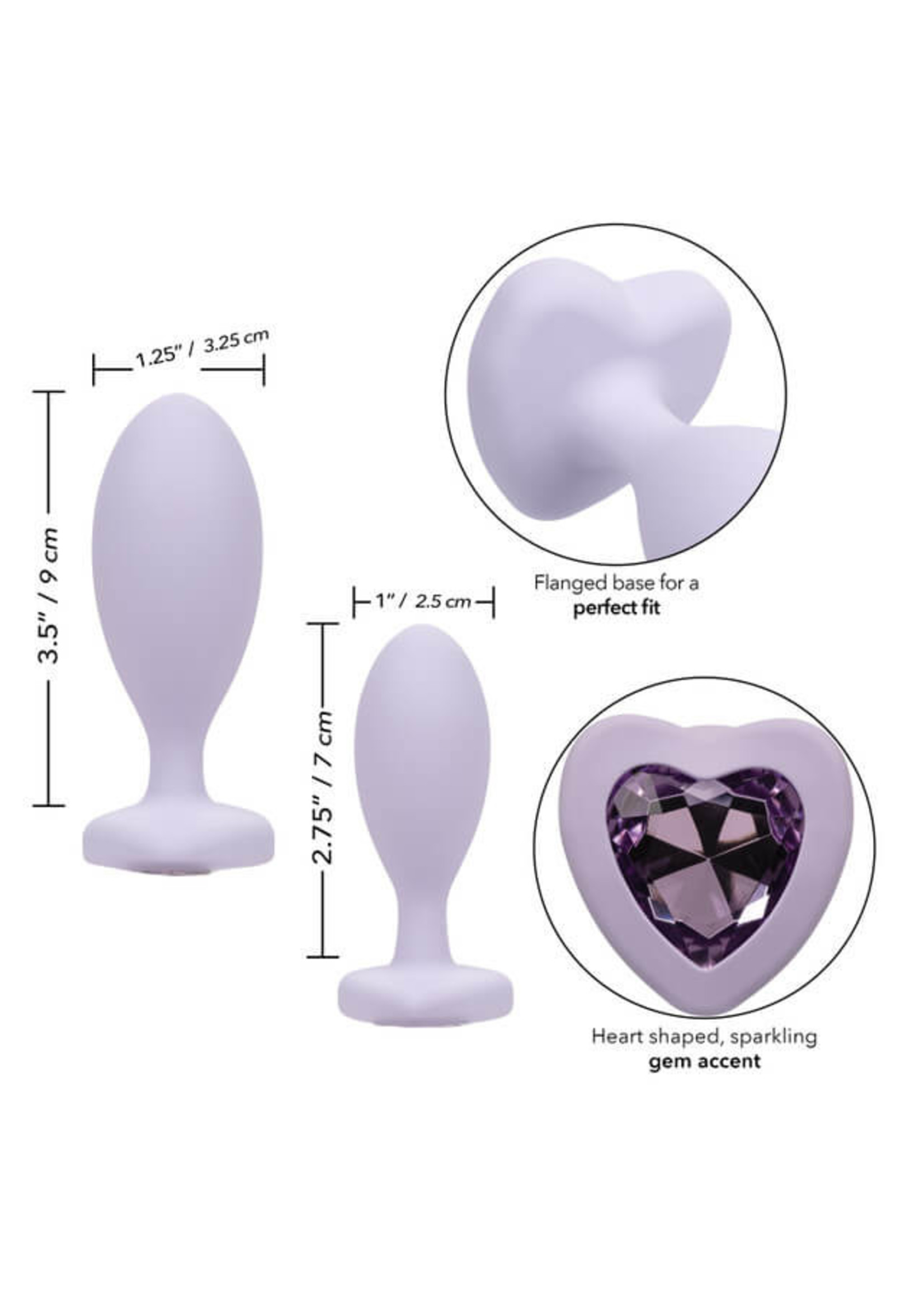Cal Exotic Novelties First Time Crystal Booty Duo - Purple