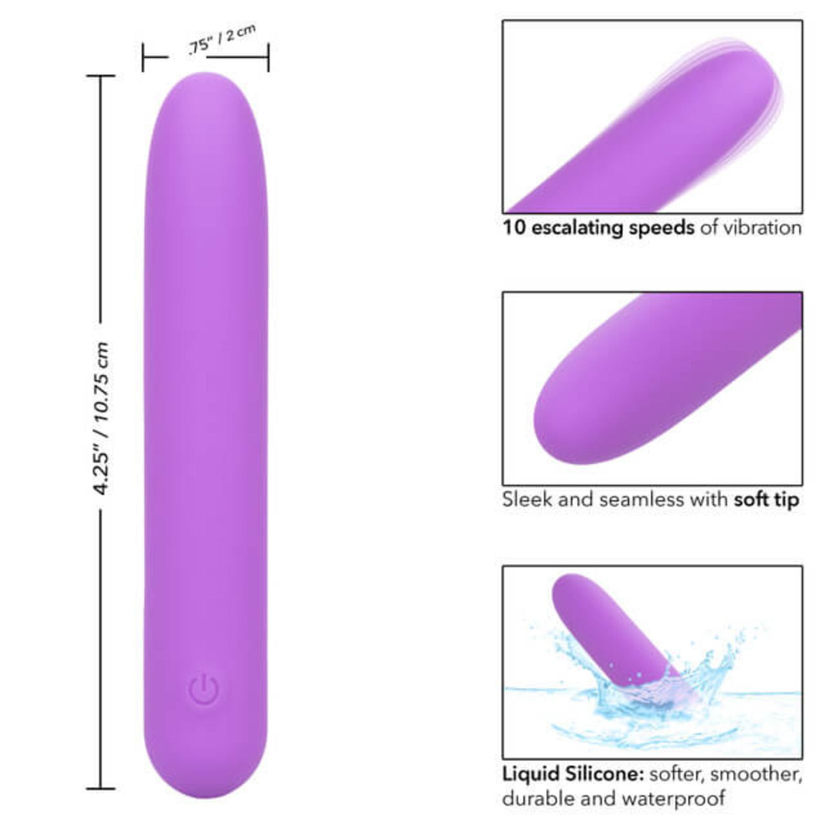 Cal Exotic Novelties Bliss Liquid Silicone Mini Vibe