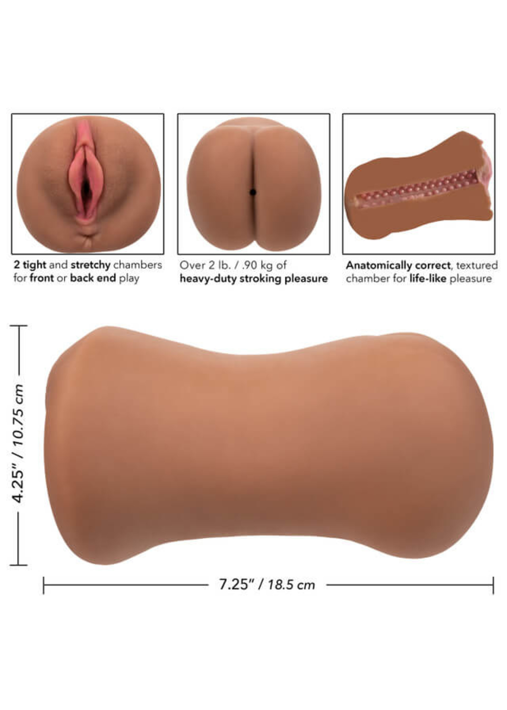 Stroke It Stroke It Dual Entry Pussy & Ass - Brown