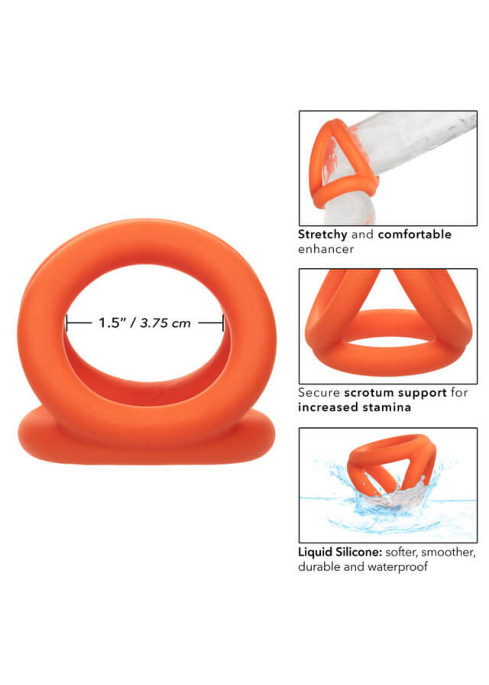 Cal Exotic Novelties Alpha Liquid Silicone Tri-Ring