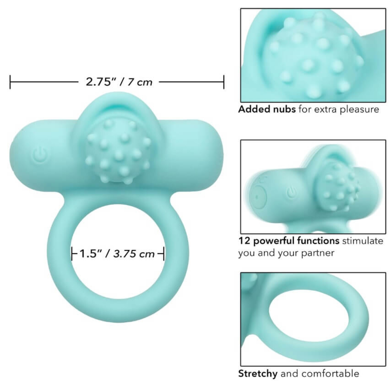 Cal Exotic Novelties Silicone Rechargeable Nubby Lover’s Delight