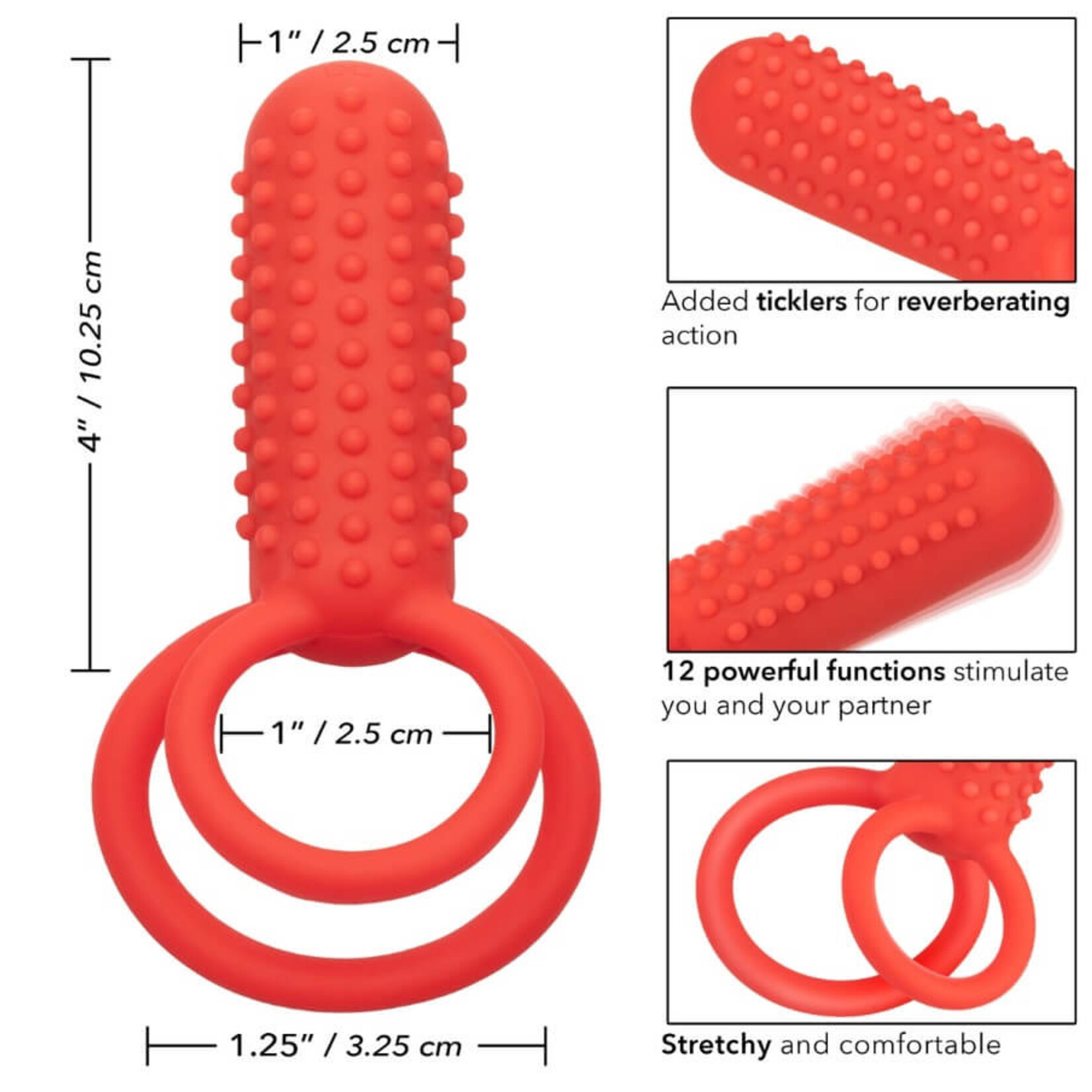 Cal Exotic Novelties Silicone Rechargeable Vertical Dual Enhancer