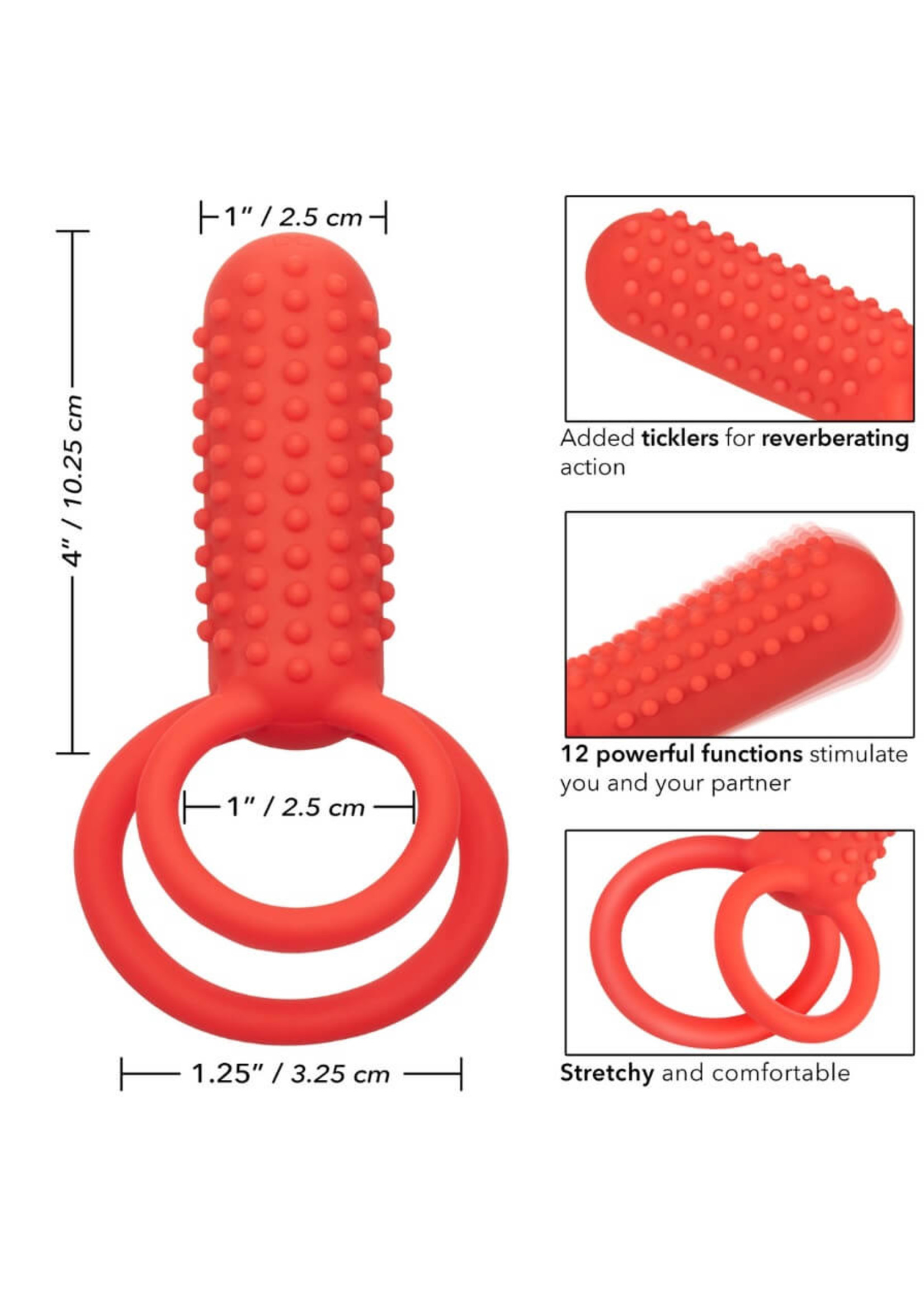 Cal Exotic Novelties Silicone Rechargeable Vertical Dual Enhancer