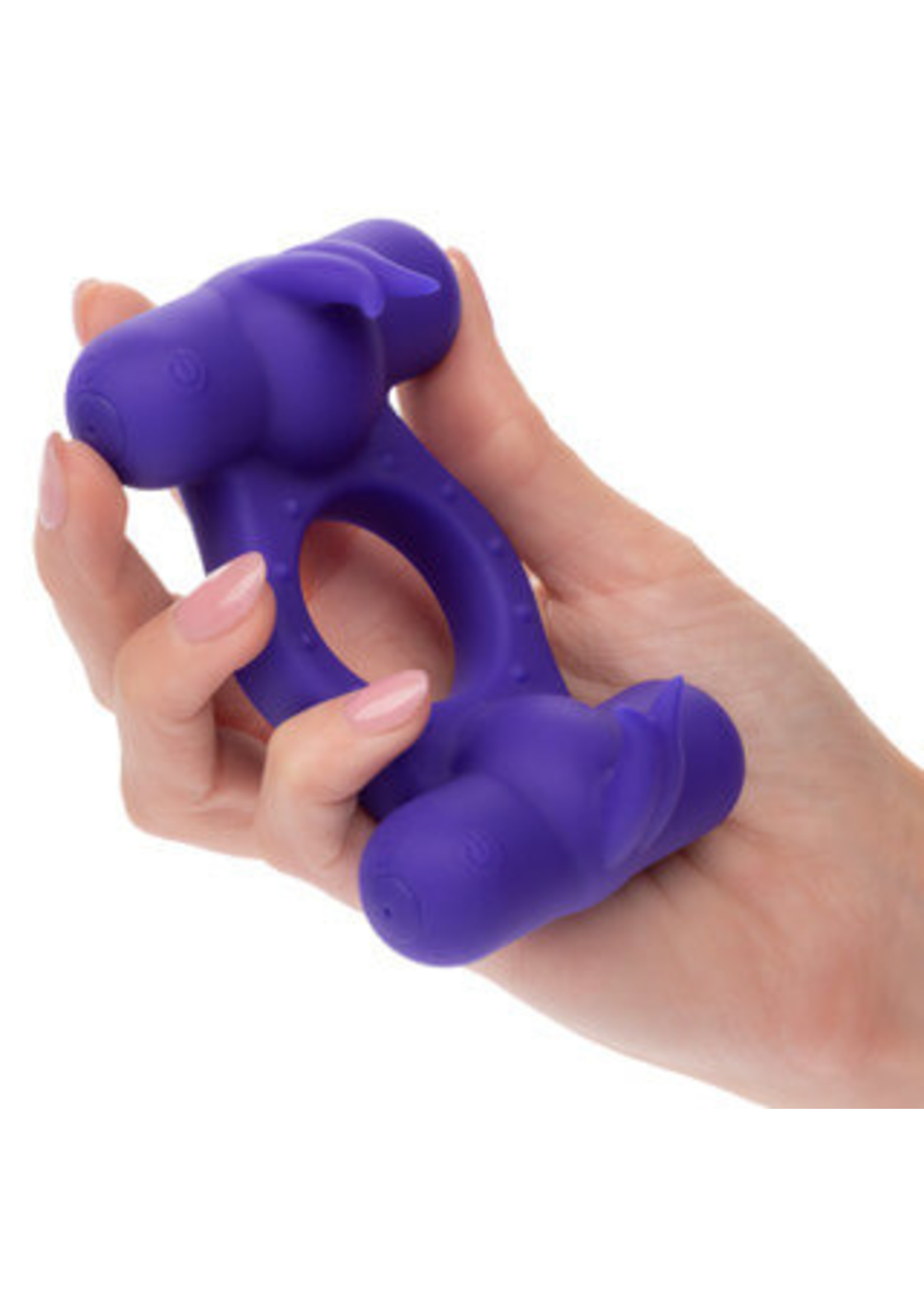 Cal Exotic Novelties Silicone Rechargeable Triple Orgasm Enhancer