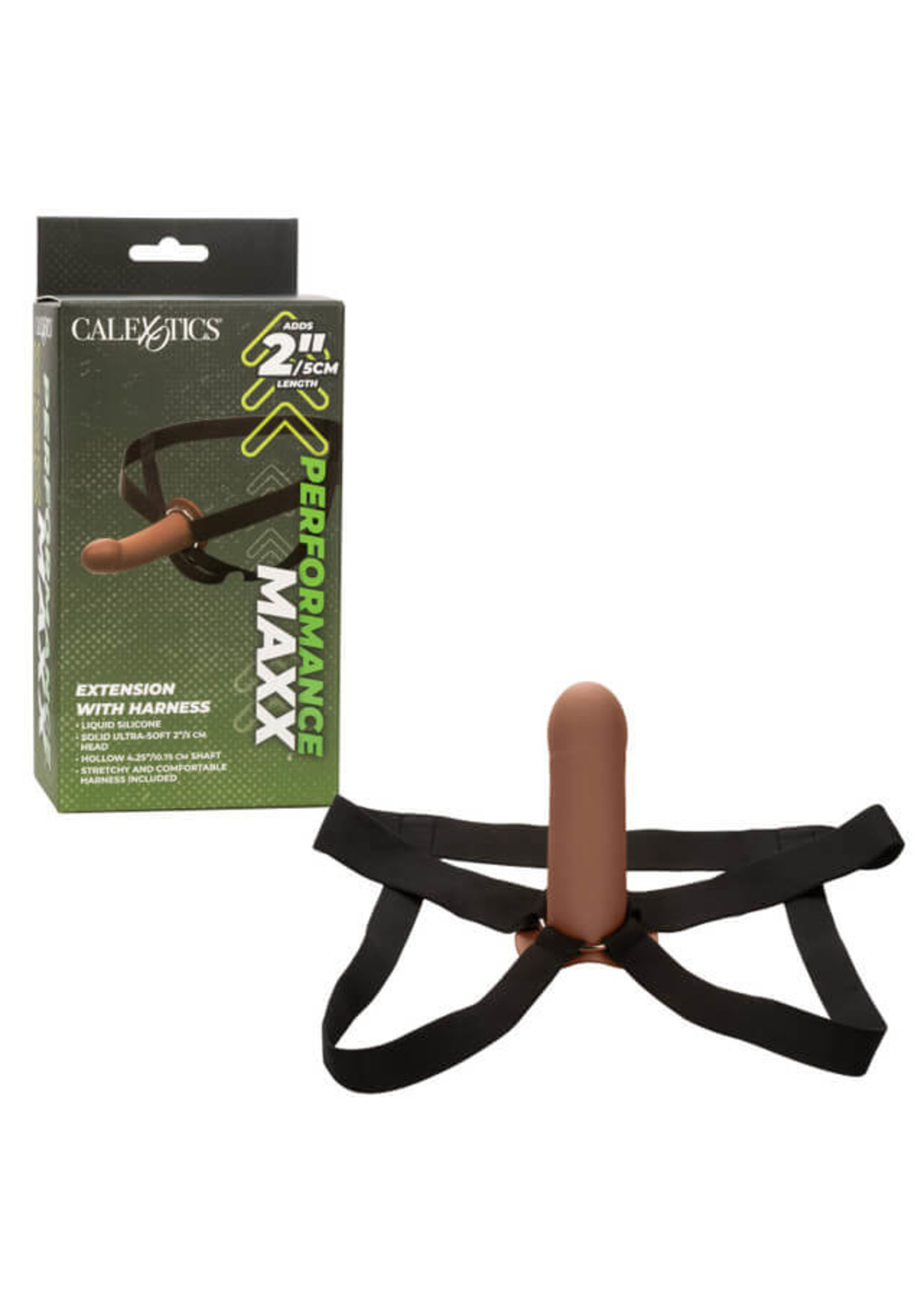 Cal Exotic Novelties Performance Maxx Extension with Harness - Brown