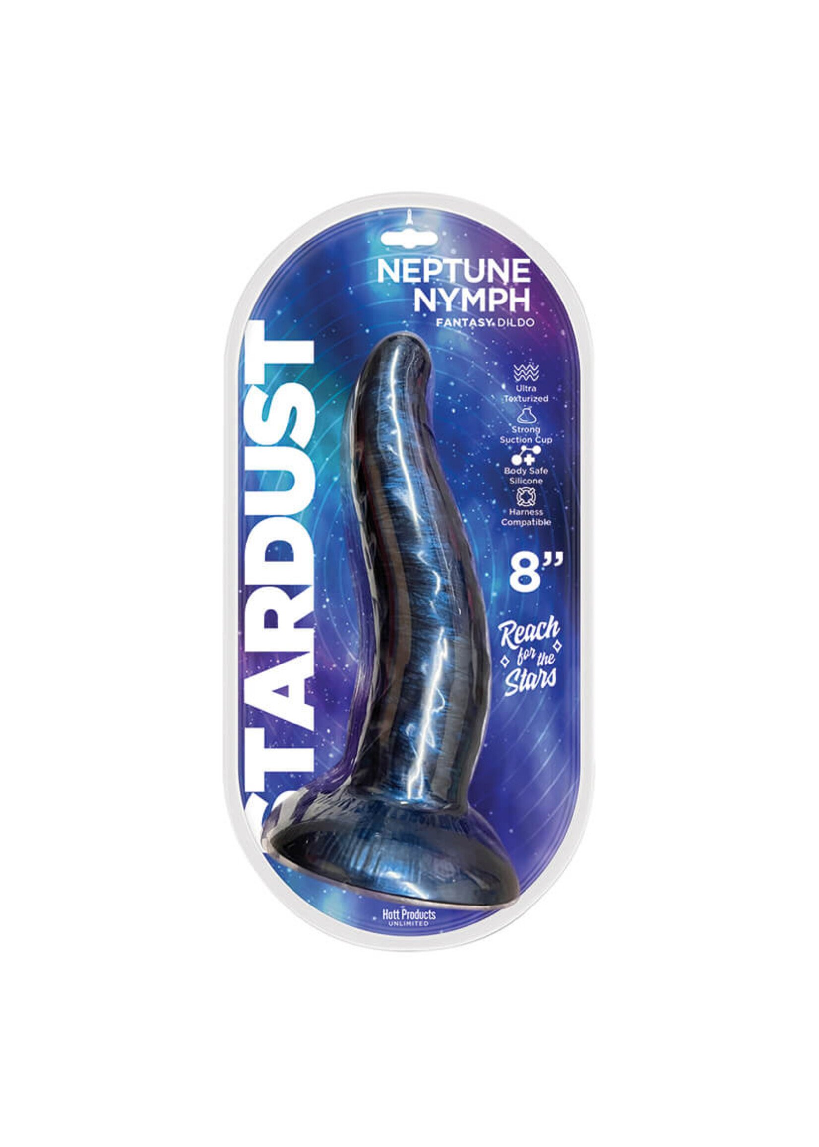 Stardust Neptune Nymph Silicone Dildo-Purple 9"