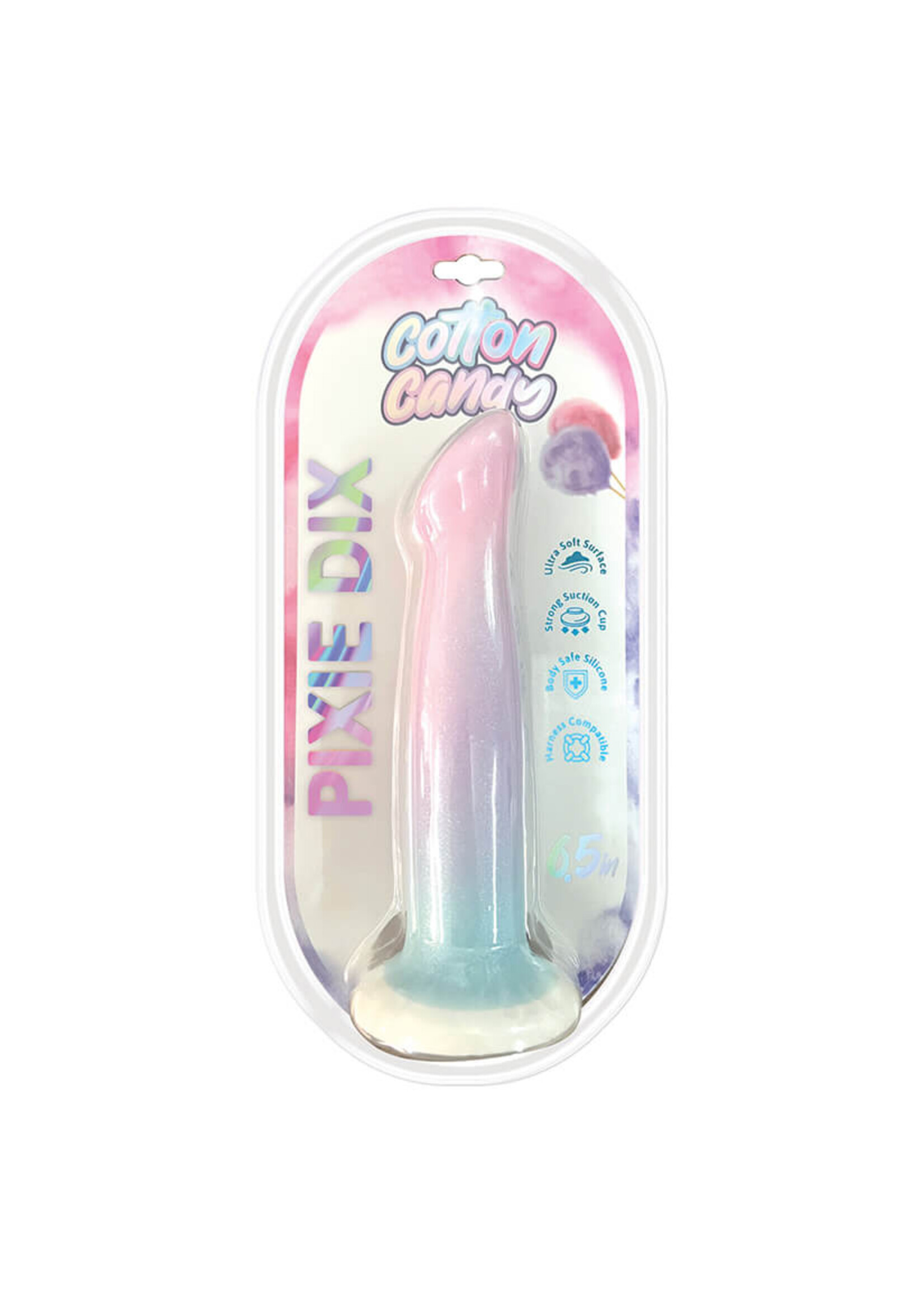 Cotton Candy Dildo-Pixie Dix 6.5"