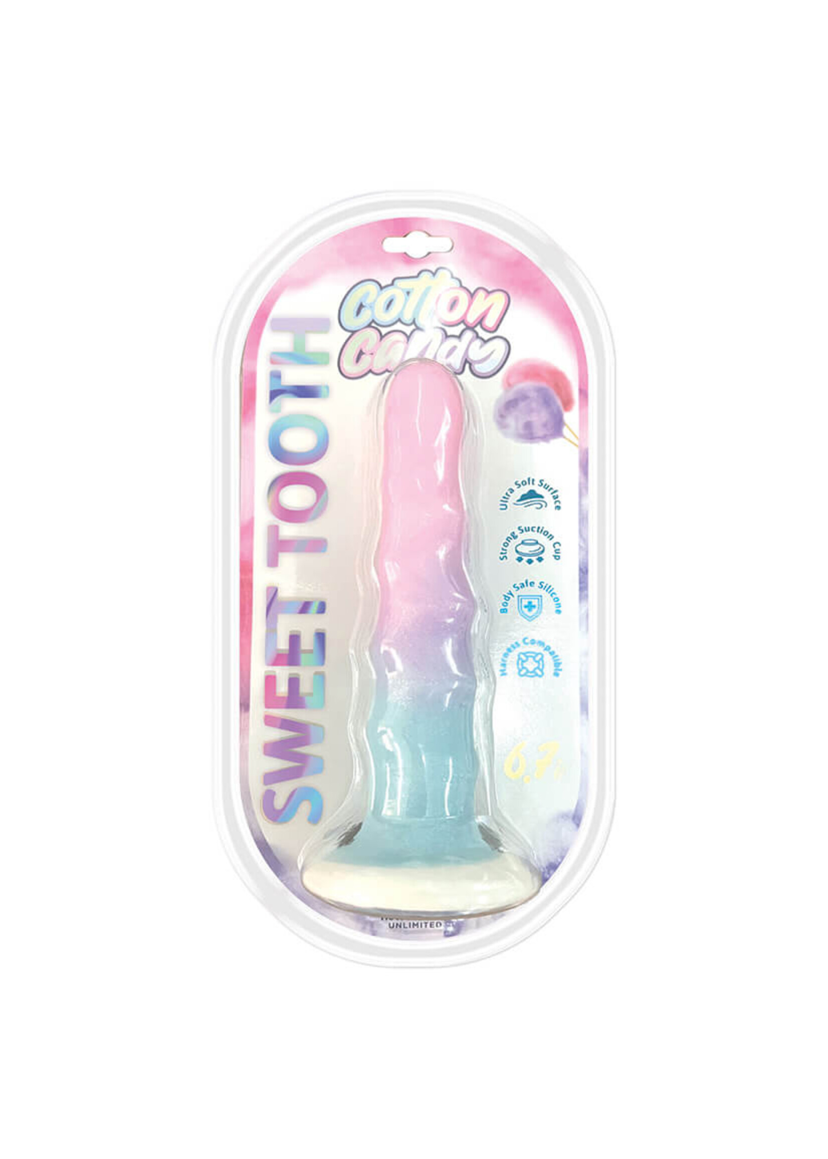 Cotton Candy Dildo-Sweet Tooth 6.7"