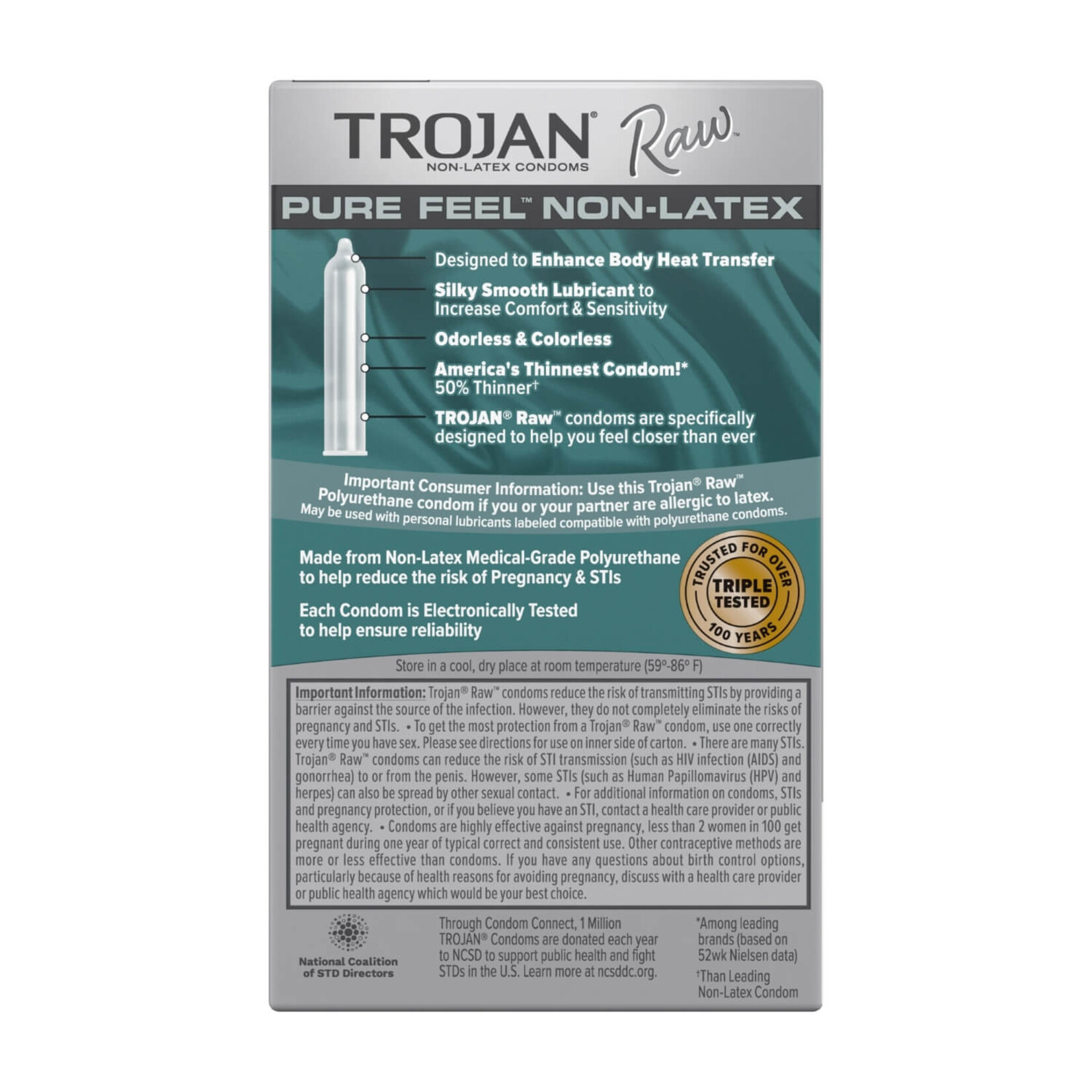 Trojan Trojan- Raw- Non Latex 10ct