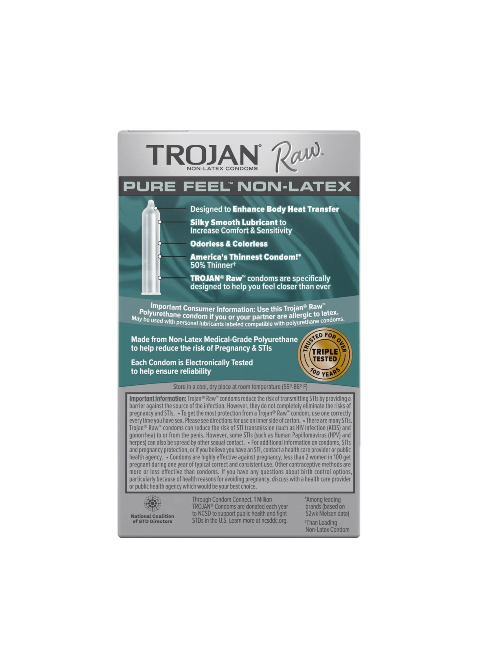 Trojan Trojan- Raw- Non Latex 10ct