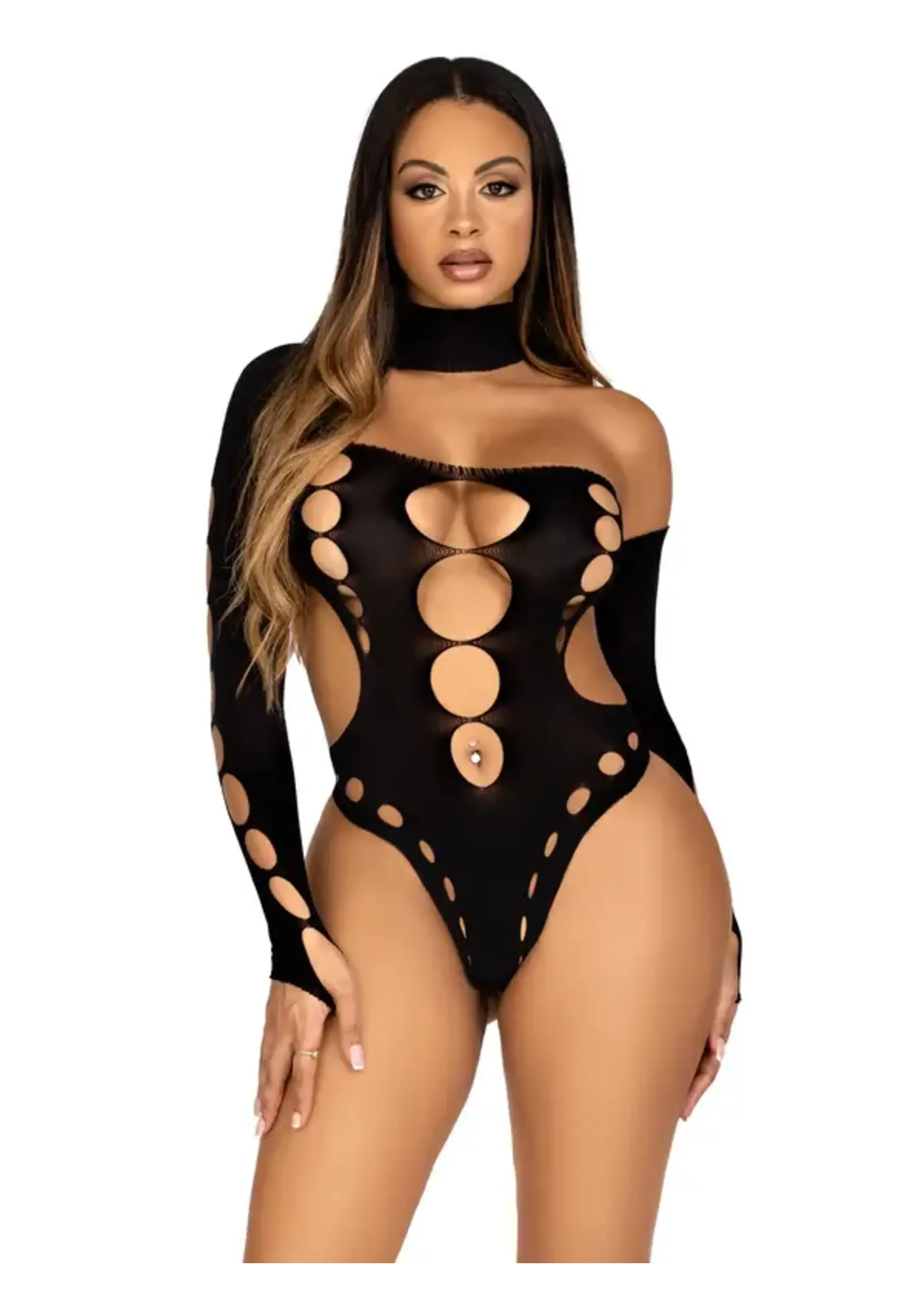 Leg Avenue Lead The Way Asymmetrical Bodysuit