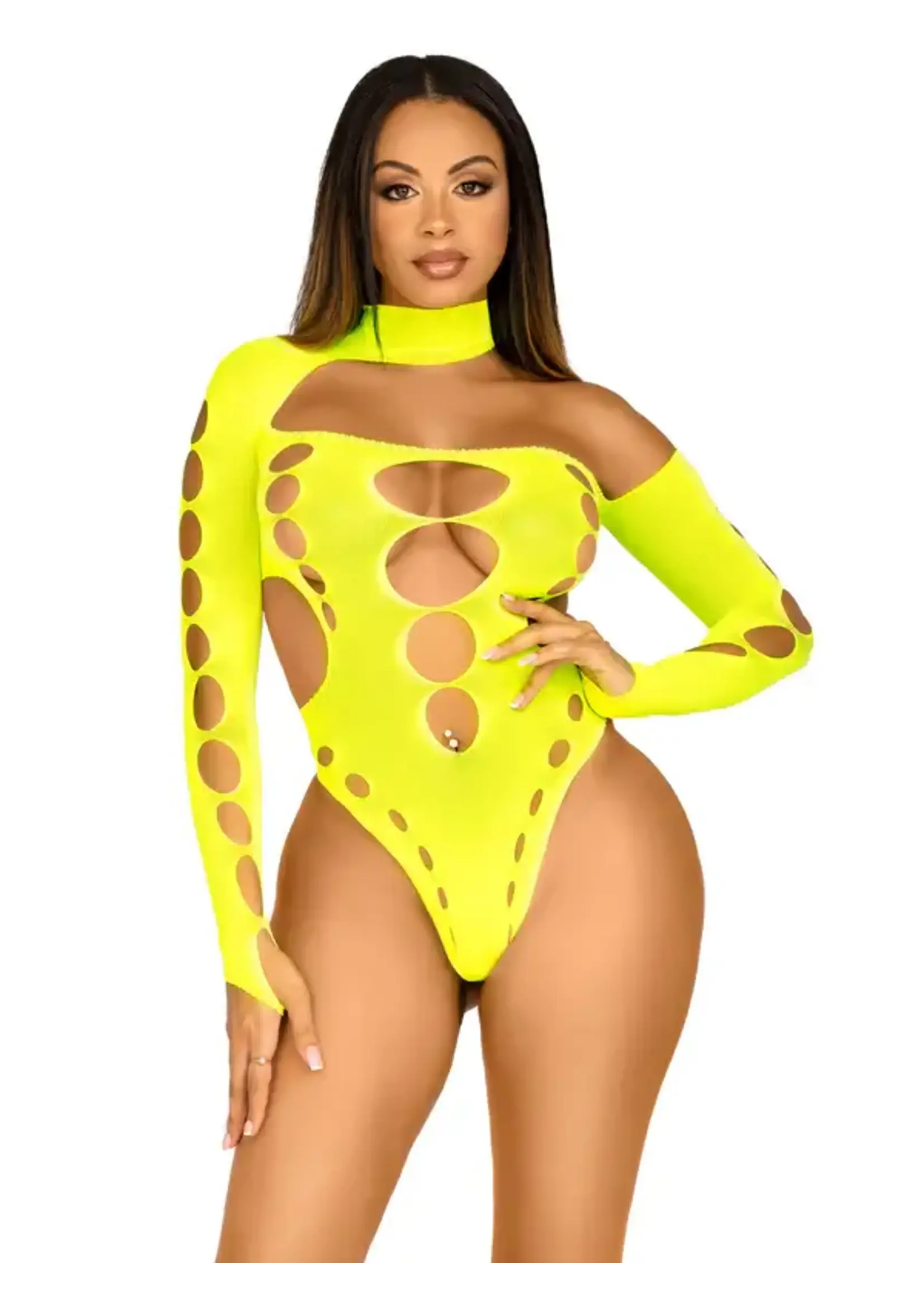 Leg Avenue Lead The Way Asymmetrical Bodysuit