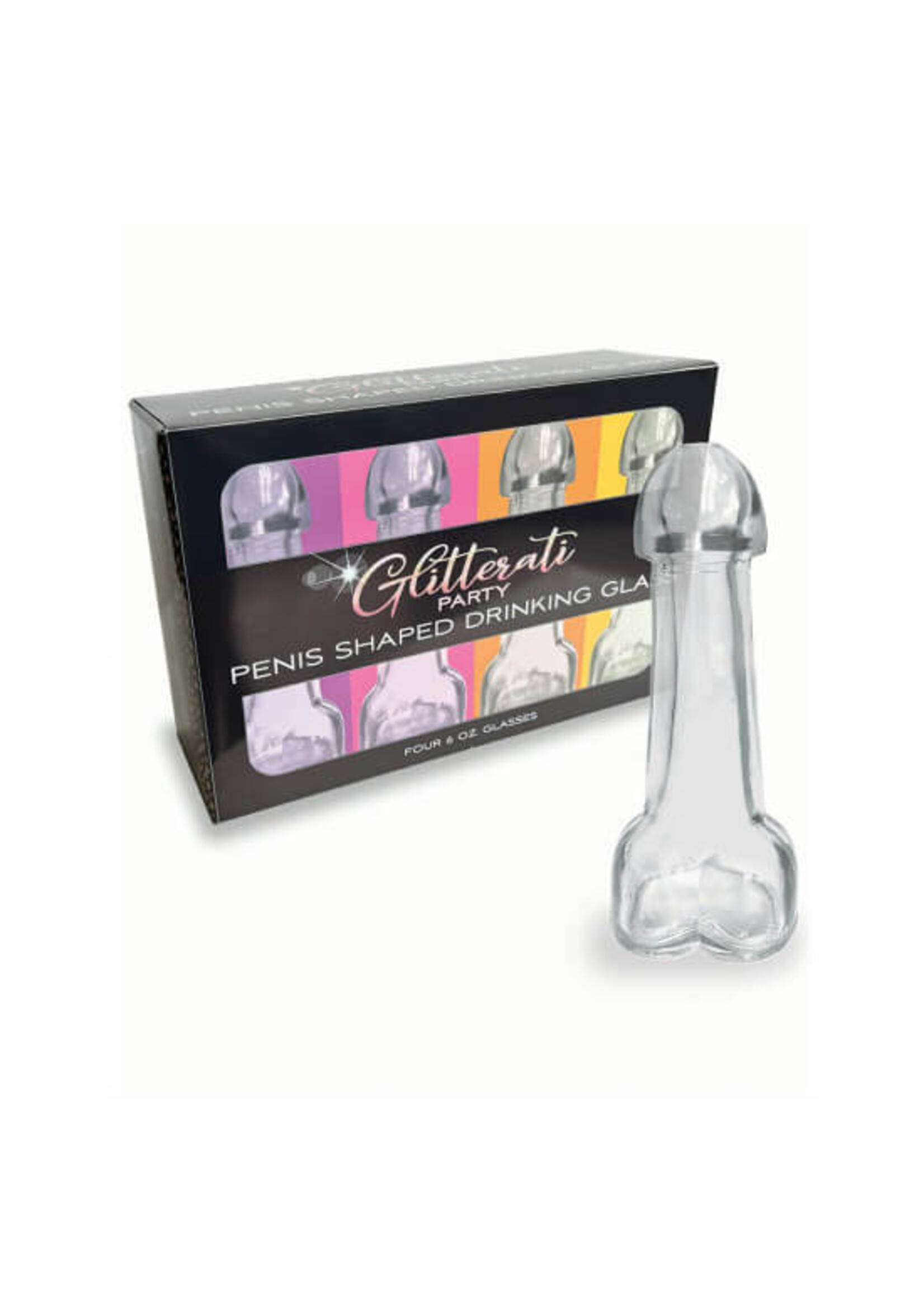 Glitterati Penis Glasses 4pk