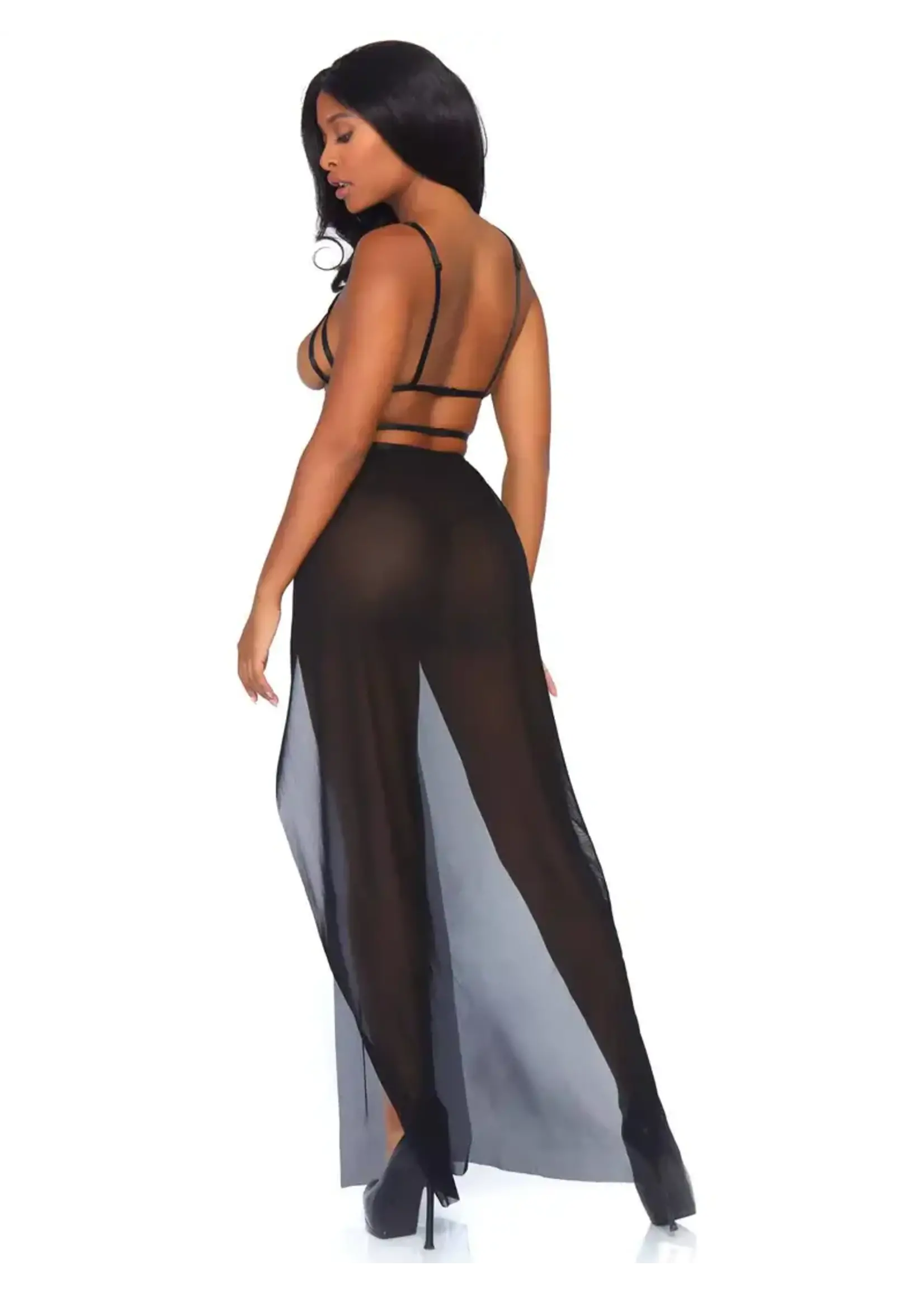 Leg Avenue Yours Always Open Cup Gown Set