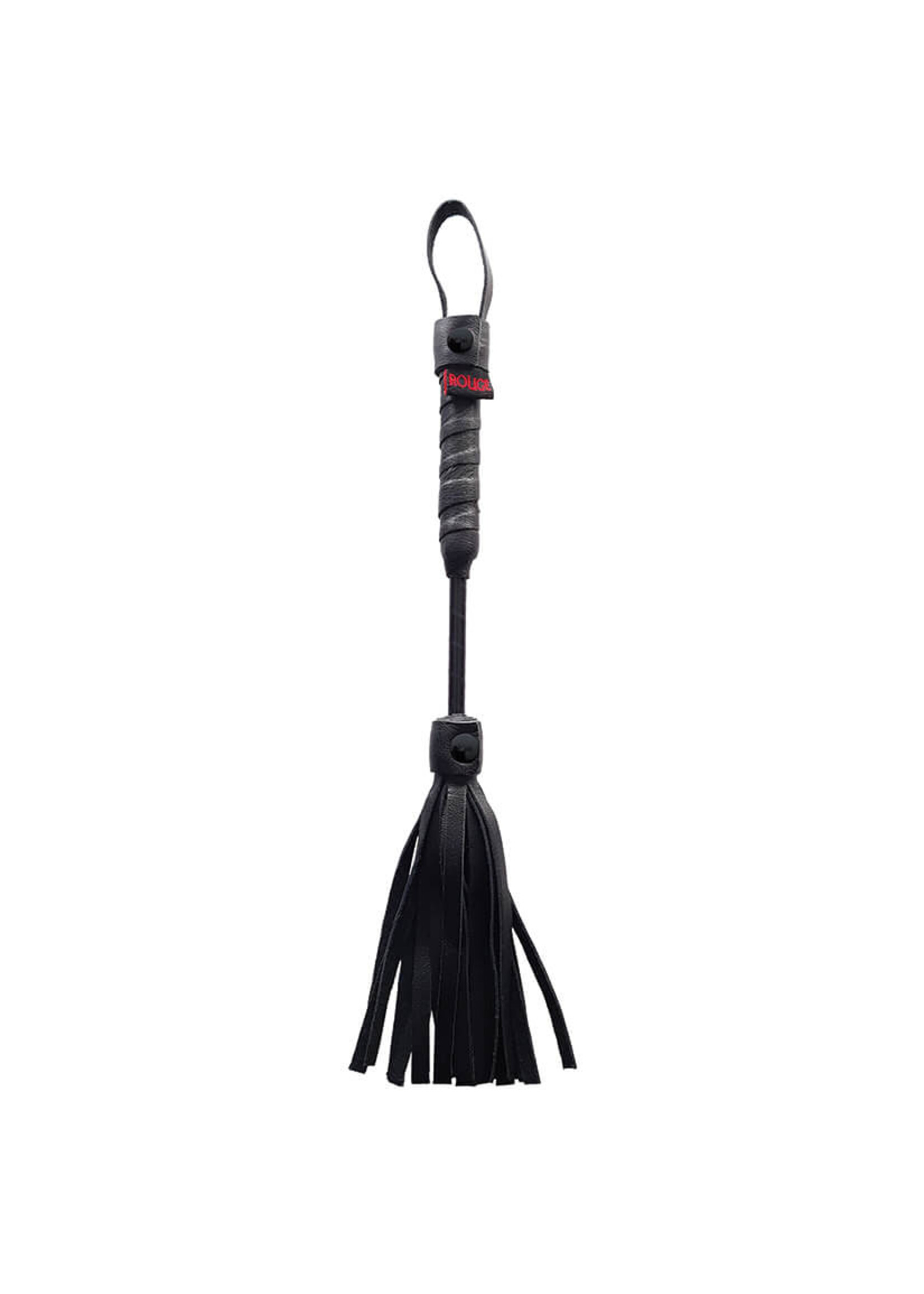 Rouge Leather Mini Flogger - Black