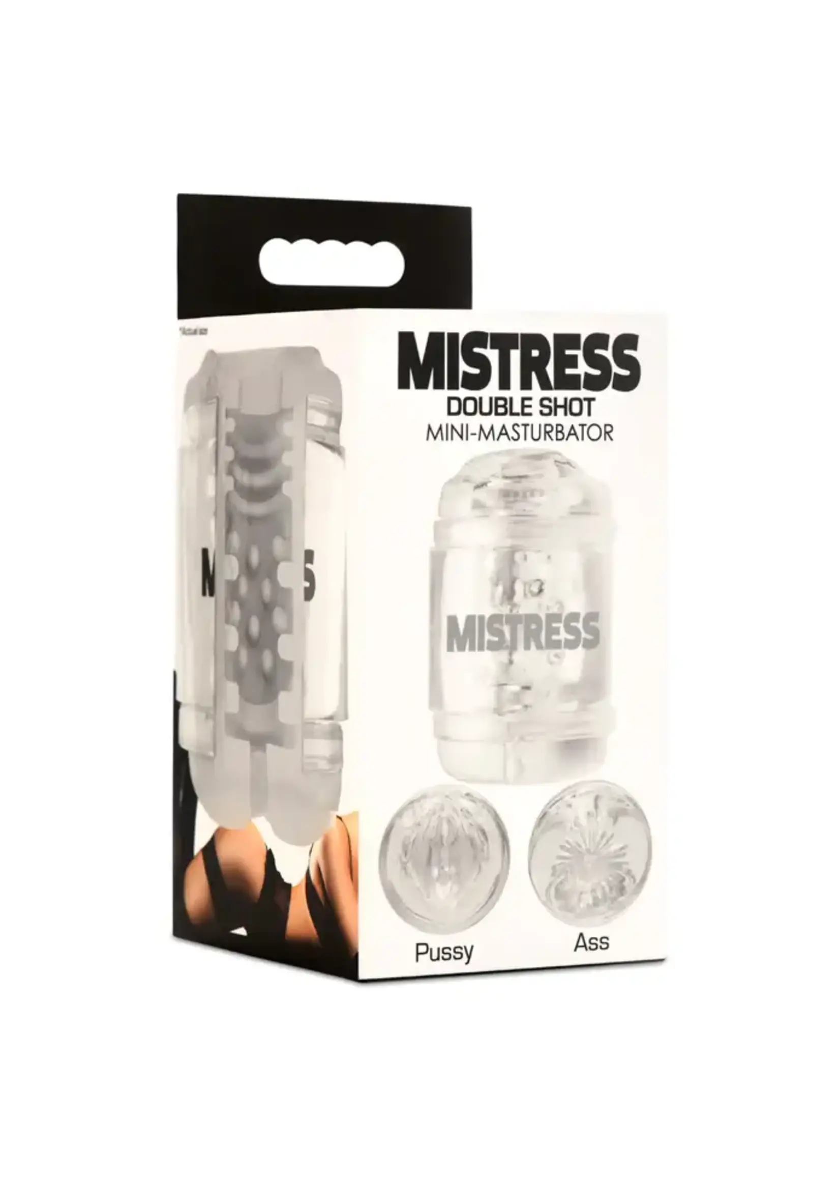 Mistress Double Shot Pussy & Ass Stroker - Clear