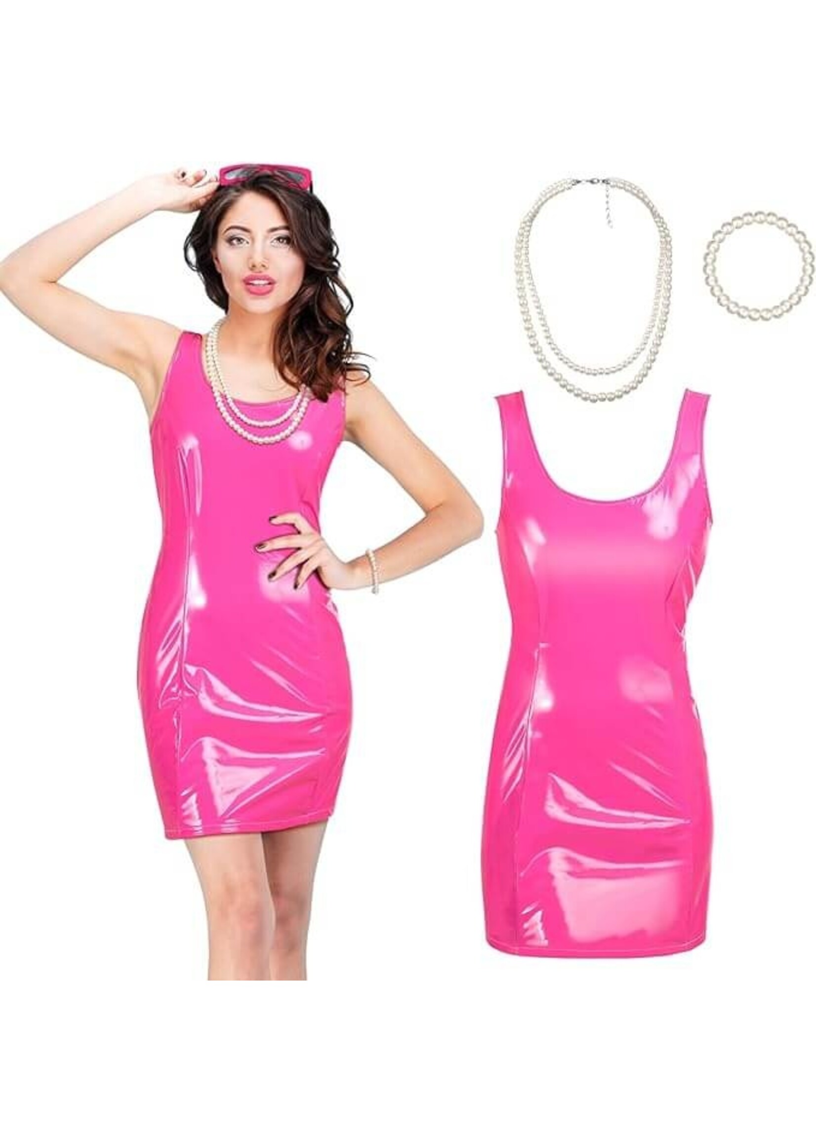 Tisancy Vinyl Dress w/Pearls