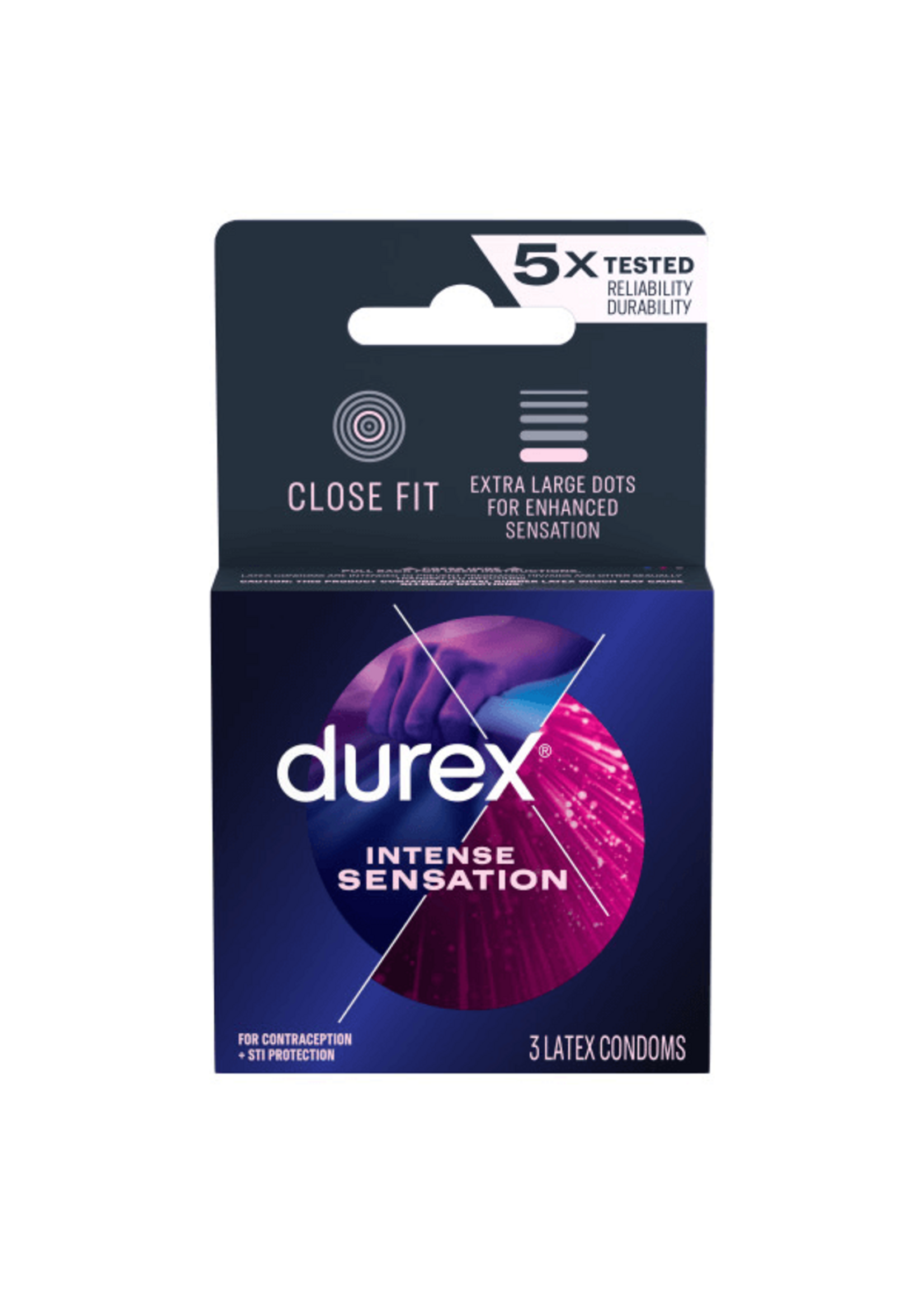Durex Intense Sensation 3 Count Condoms